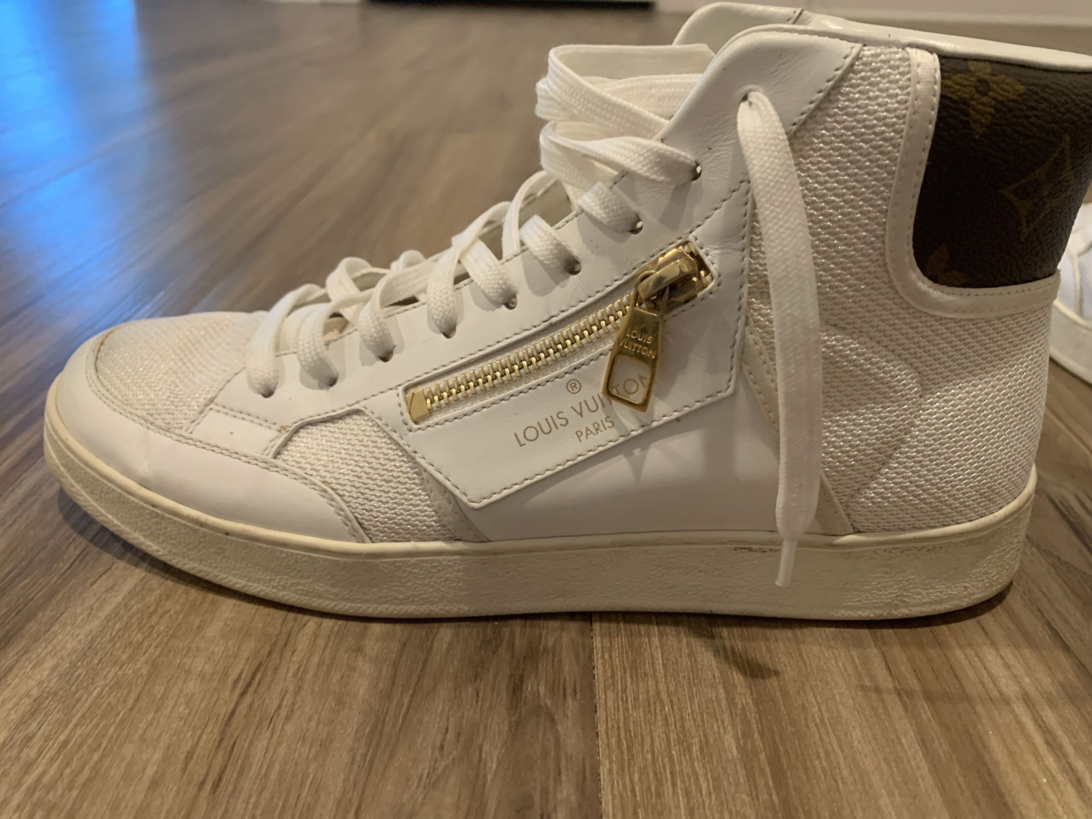 Louis Vuitton LOUIS VUITTON High Top Sneakers Rivoli Mesh Zip Monogram Size US 7.5 / EU 40-41 - 10 Thumbnail