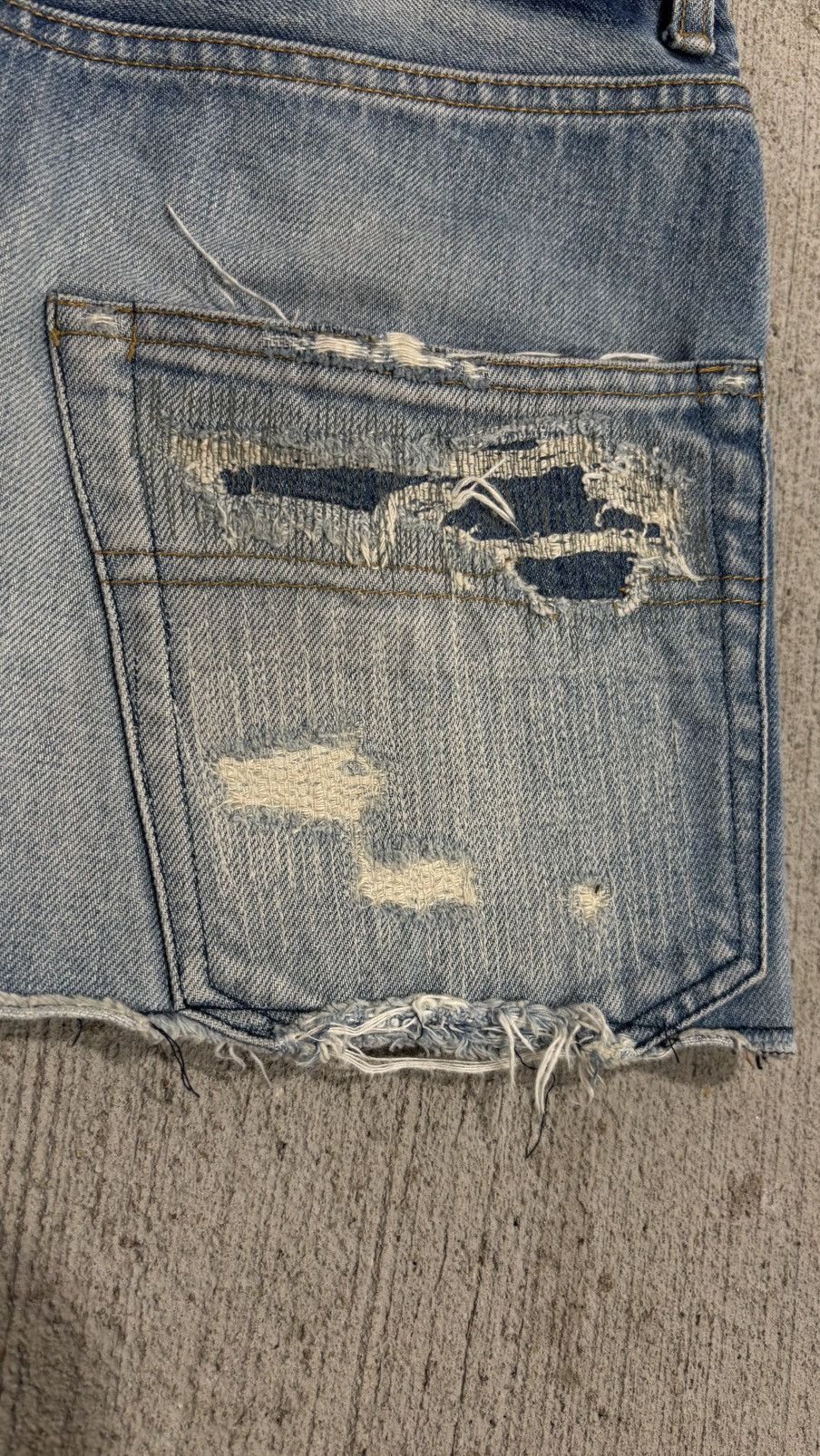 Undercover Undercover AW2005 Arts & Craft Boro Heart Denim Skirt Size 31" - 13 Thumbnail