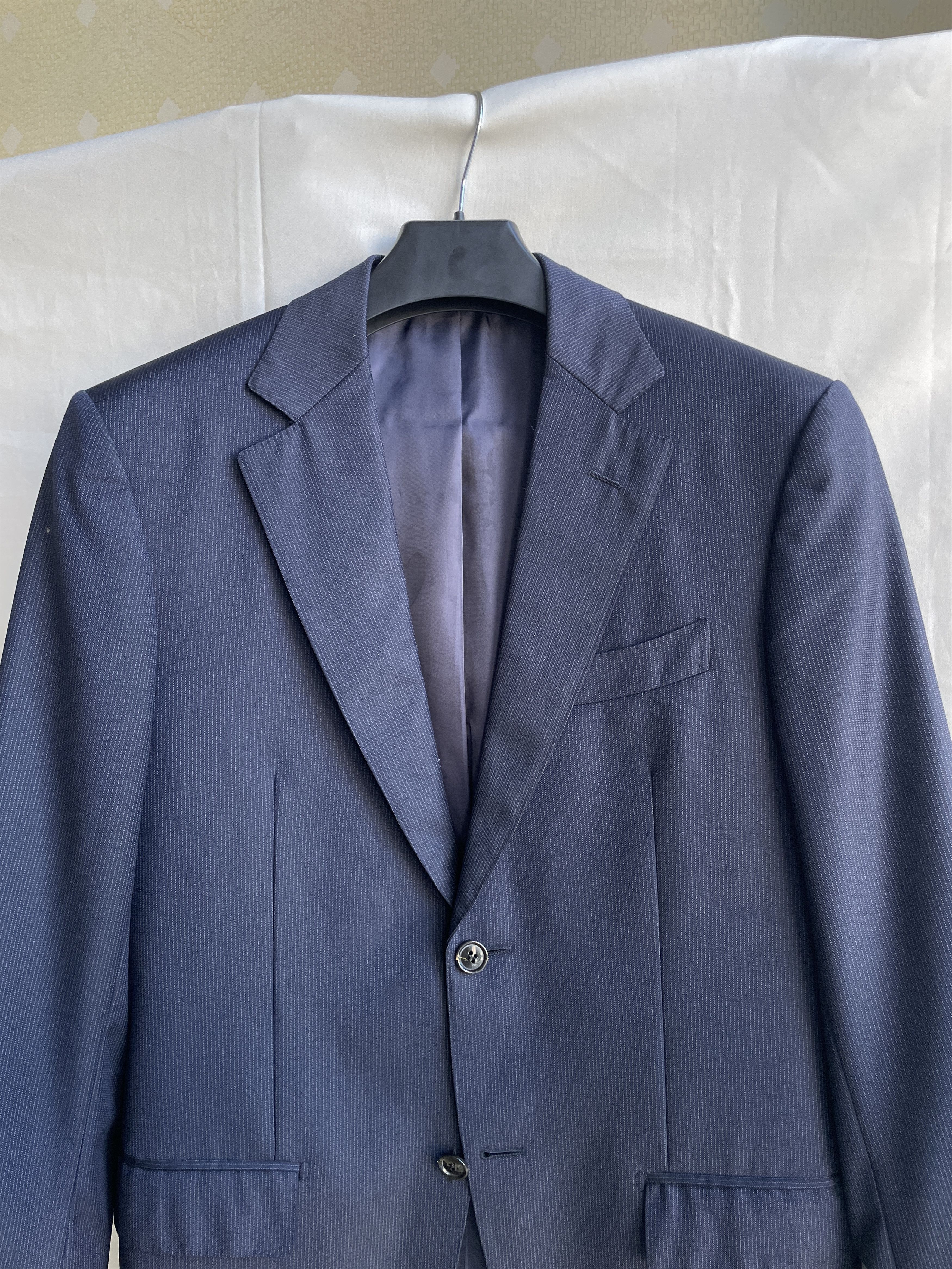 Suitsupply Suitsupply Pinstripe Navy Wool Suit Jacket Blazer Size 38R - 4 Thumbnail