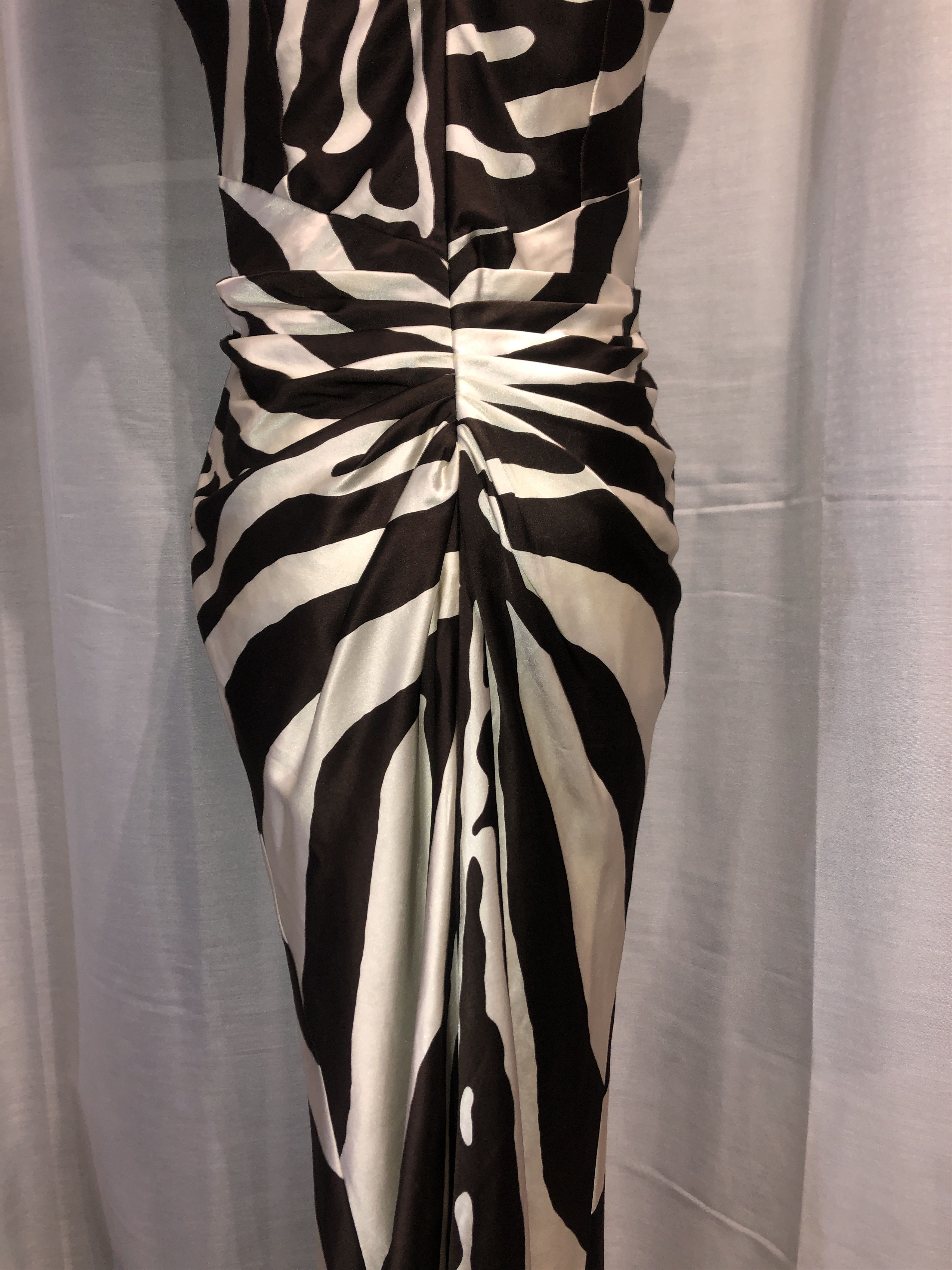 Dior S/S 2009 Zebra Print Silk Dress Size M / US 6-8 / IT 42-44 - 14 Thumbnail