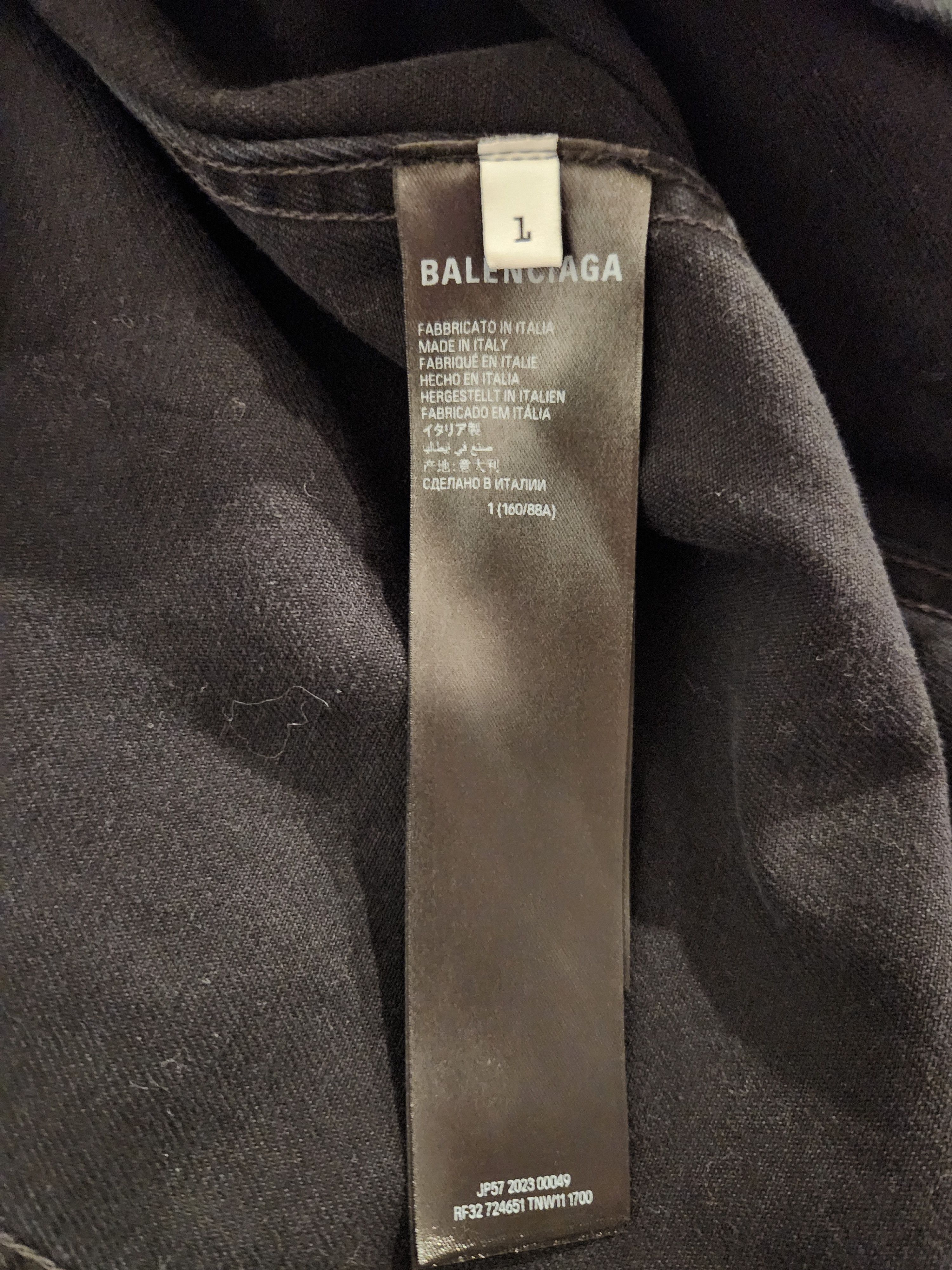 Balenciaga BALENCIAGA DENIM CAMPAIGN LOGO TAPE JACKET Size US S / EU 44-46 / 1 - 4 Thumbnail