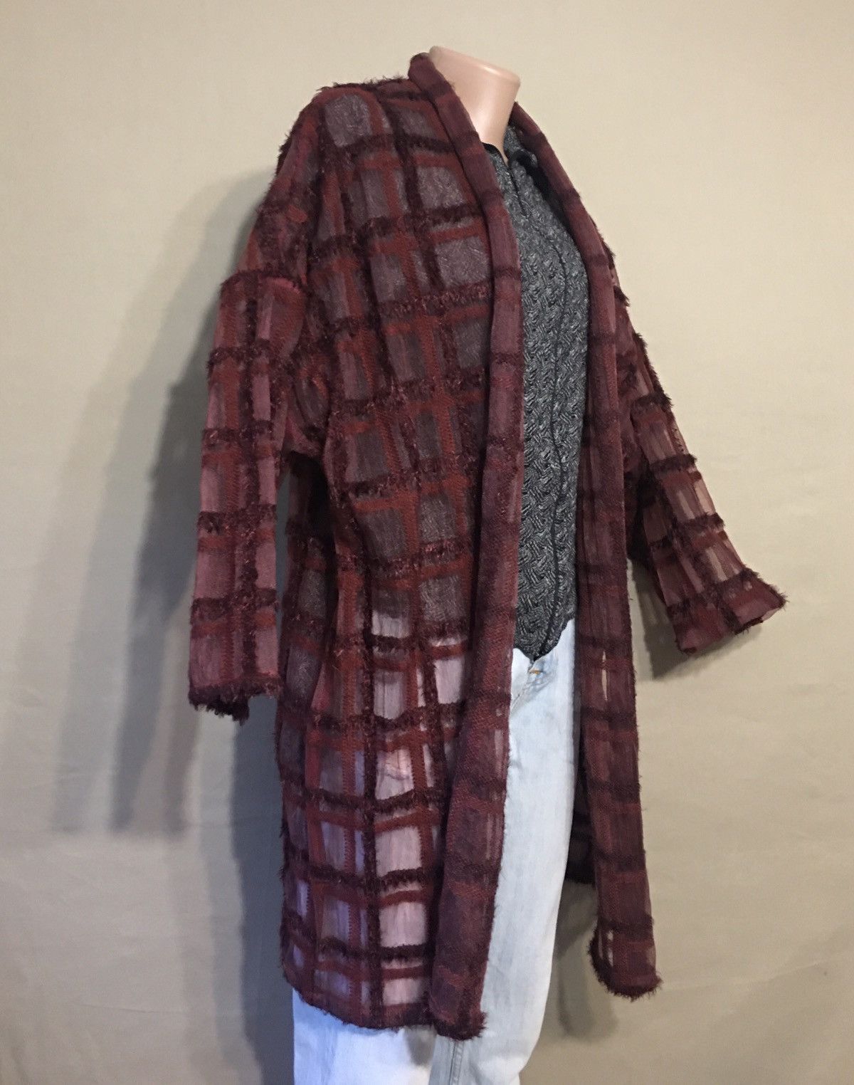 OSKA ISCHIKO by OSKA Burgundy Cardigan Tunic Size EU 40 US 10 Size L / US 10 / IT 46 - 5 Thumbnail