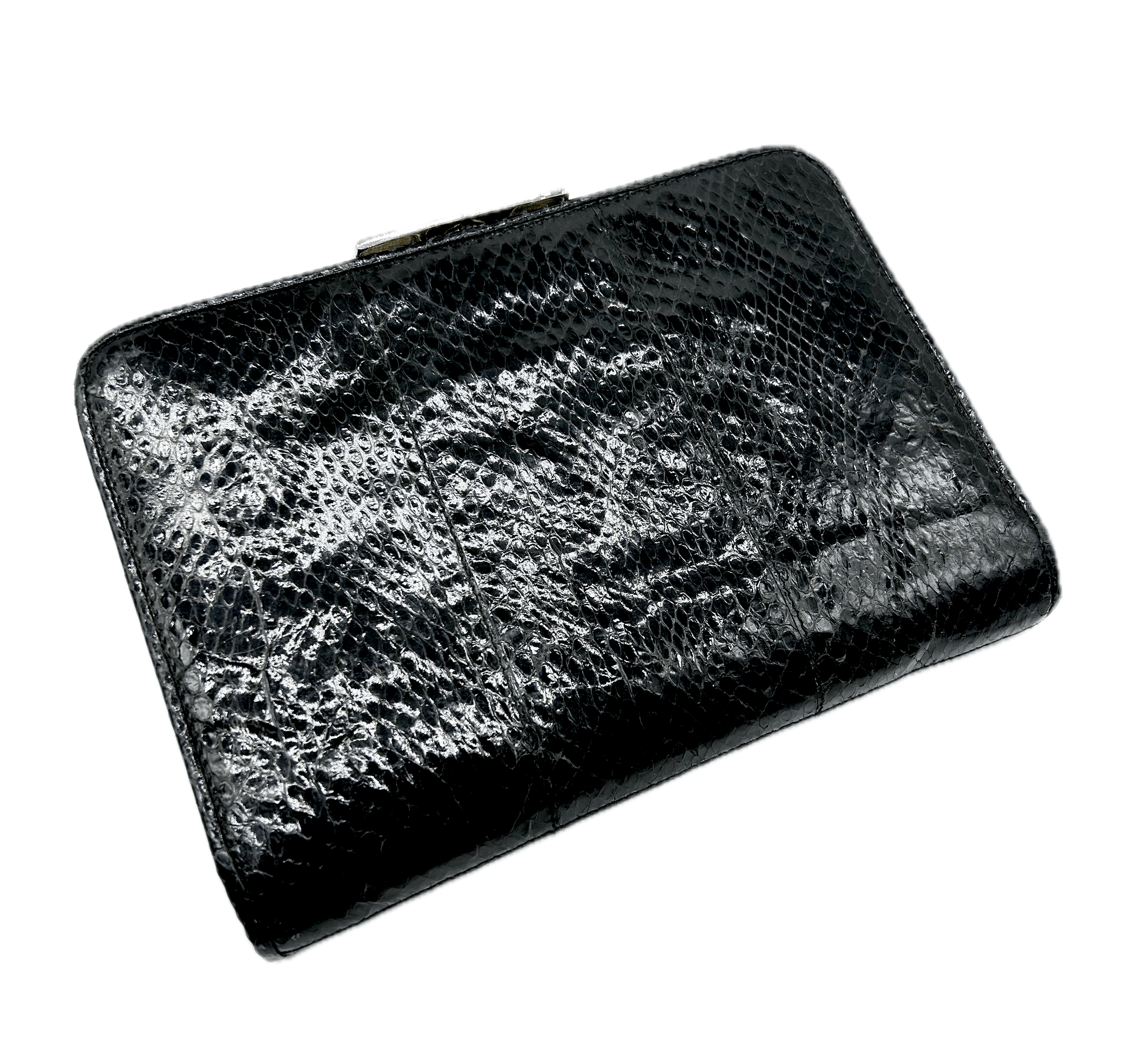 Vintage 1960's Black Snakeskin Evening Bag Size ONE SIZE - 1 Thumbnail