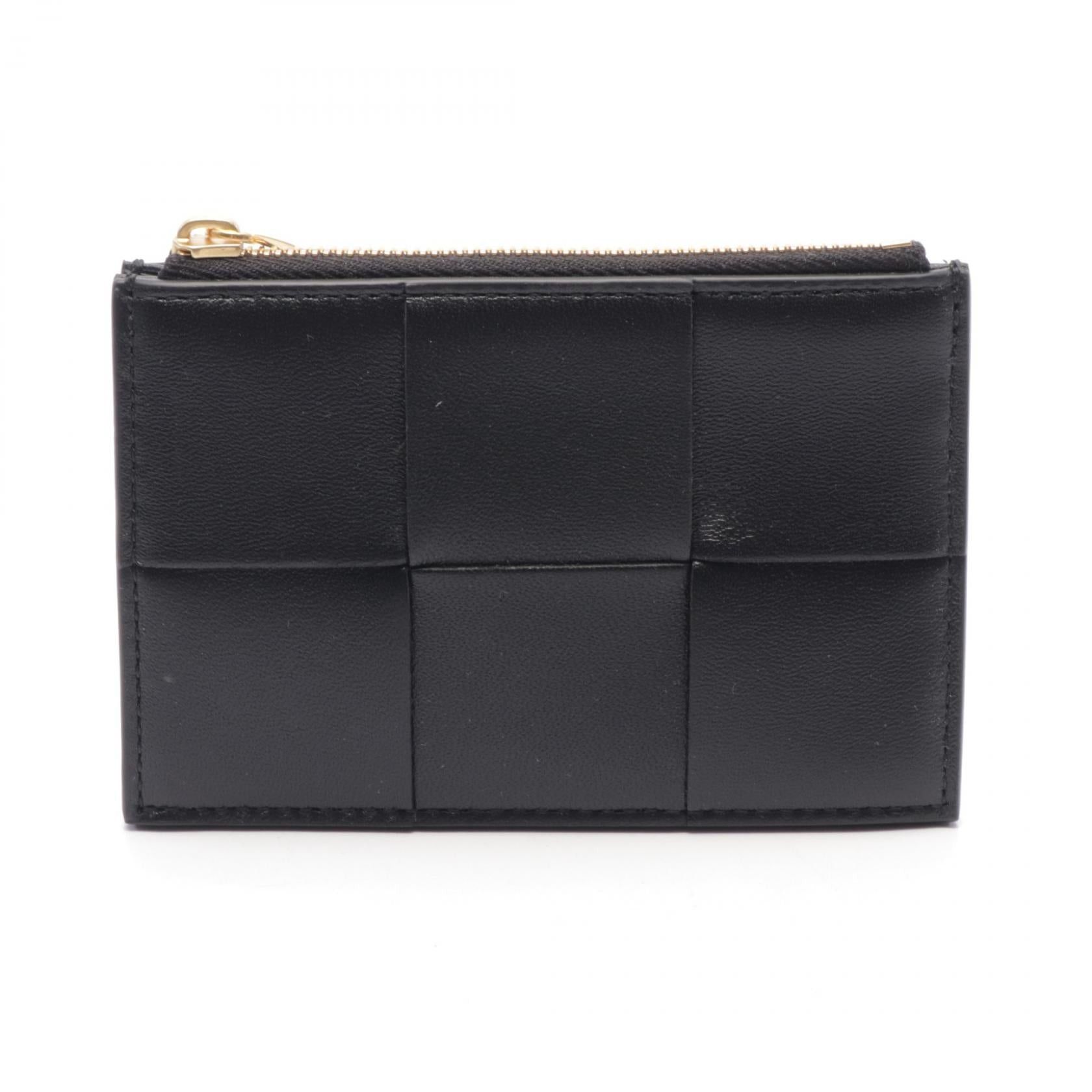 Bottega Veneta Bottega Veneta Cassette Coin Purse Leather Black Size ONE SIZE - 1 Thumbnail