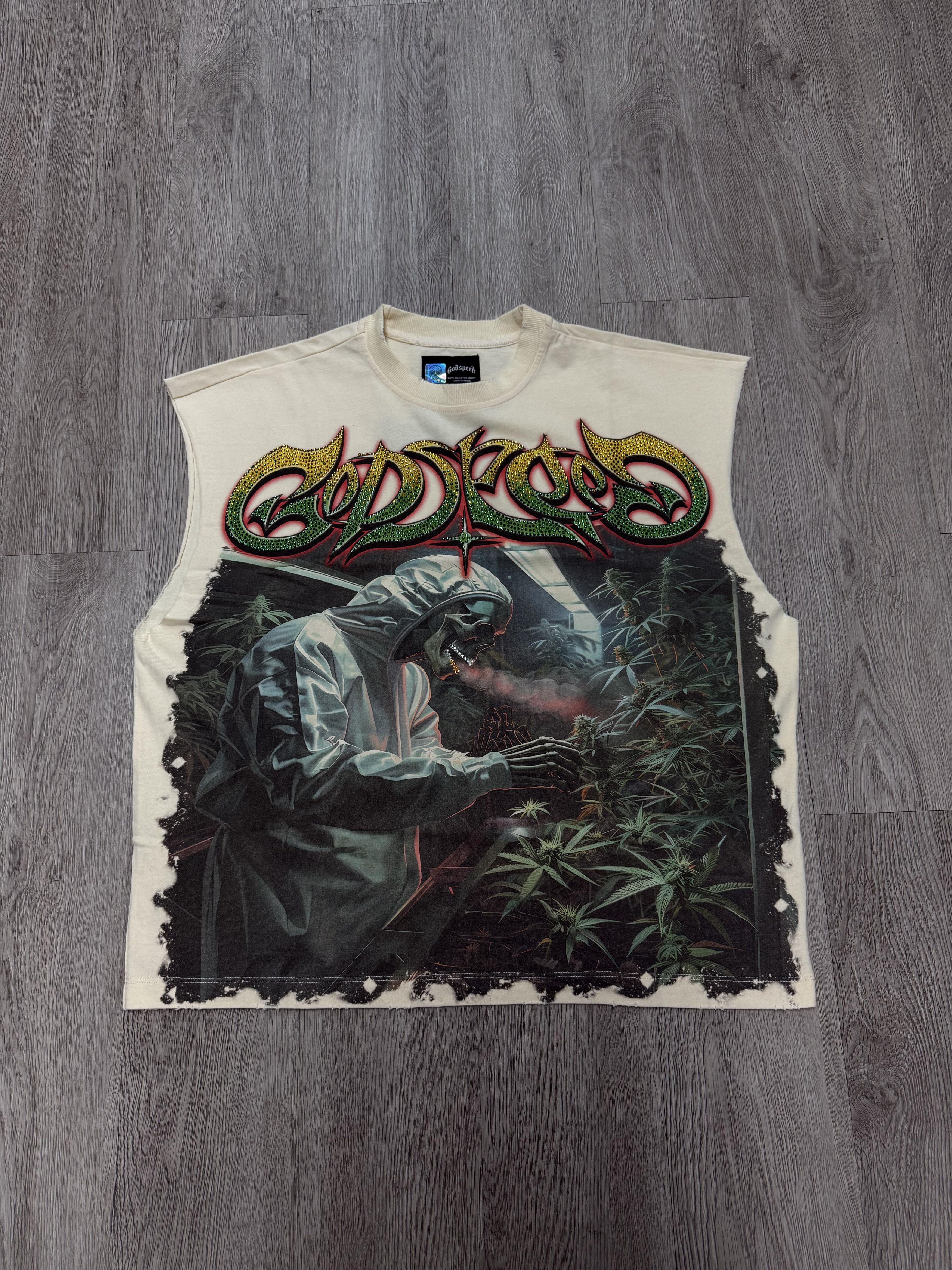 Godspeed Godspeed "420 Indoor VVS" Bone Sleeveless Tee Size US XXL / EU 58 / 5 - 1 Thumbnail