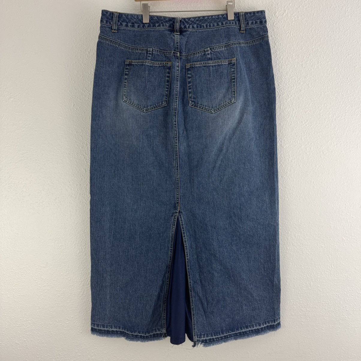 Other VENEZIA JEANS Vintage 90s Dark Wash Denim Plus Size Skirt Size 36" / US 14 / IT 50 - 4 Thumbnail