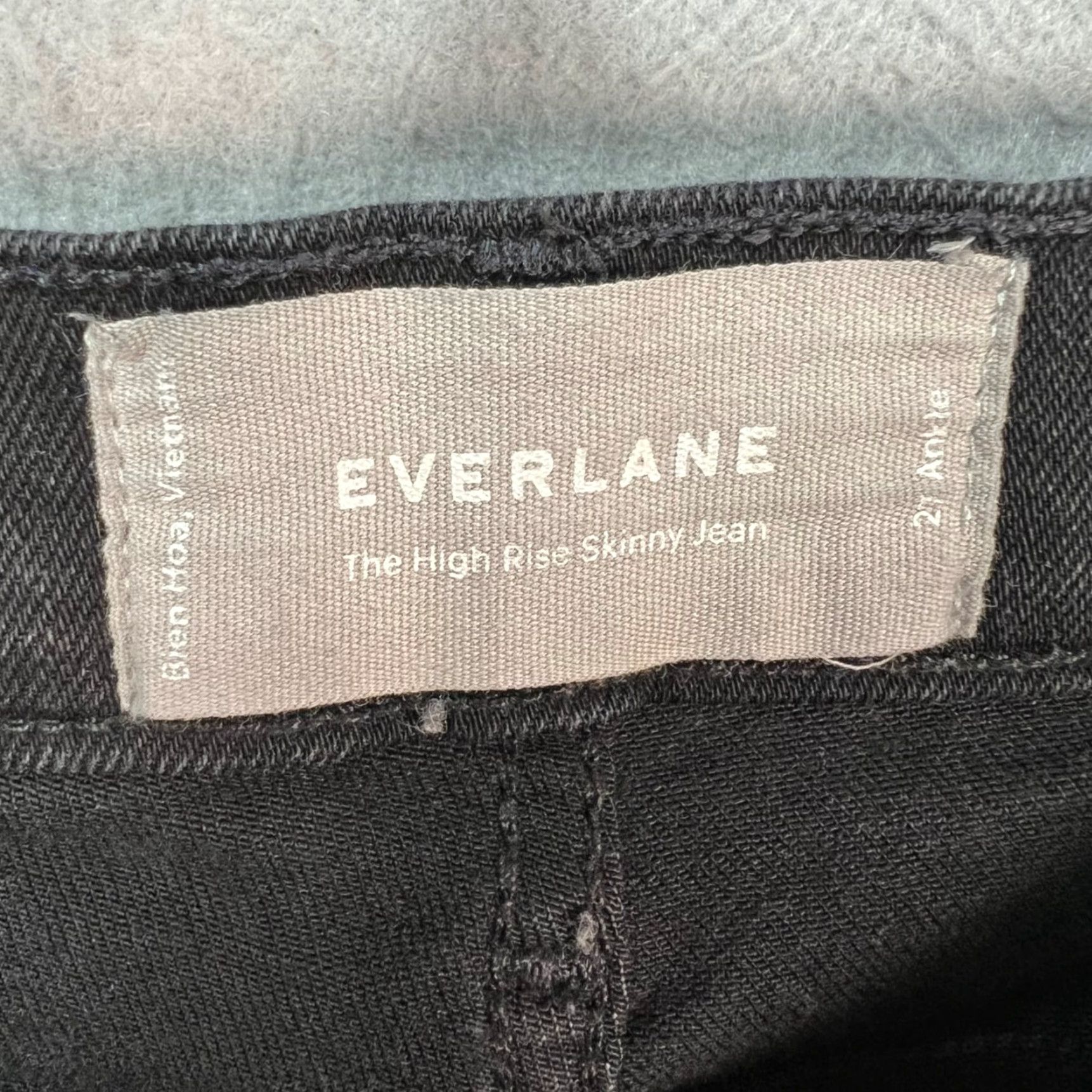 Everlane Everlane Jeans Women's 8 High Rise Skinny Black Cotton Blend Denim Cropped Stretch 5-Pocket Inseam 24" Size 30" / US 8 / IT 44 - 3 Thumbnail