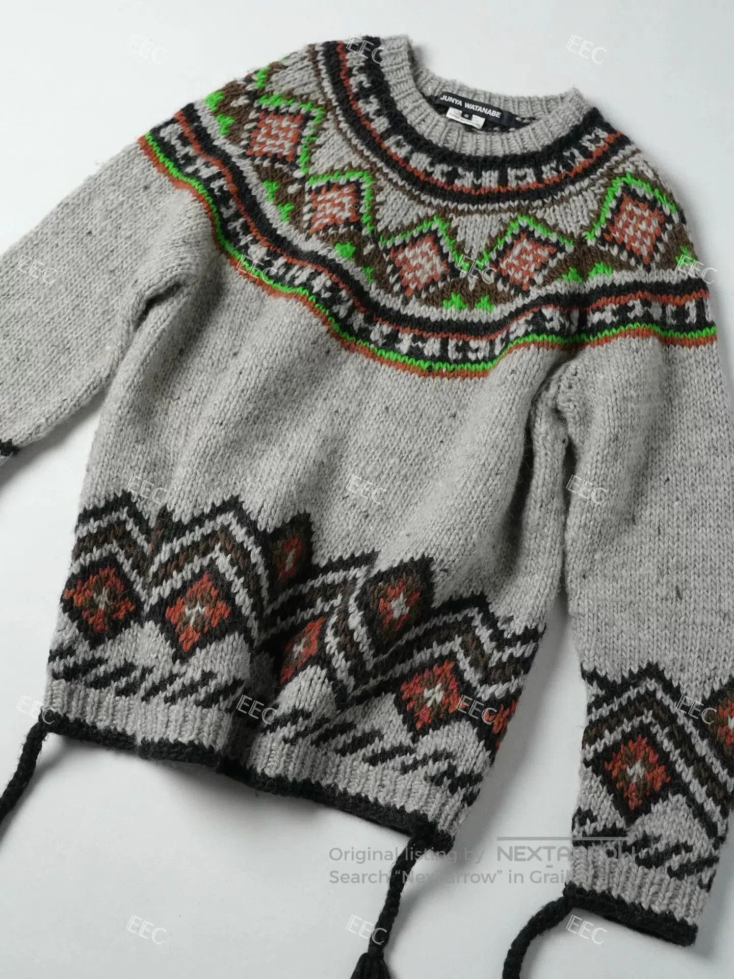Junya Watanabe Junya Watanabe Gray Pattern Sweater Jacket. Size M / US 6-8 / IT 42-44 - 3 Thumbnail