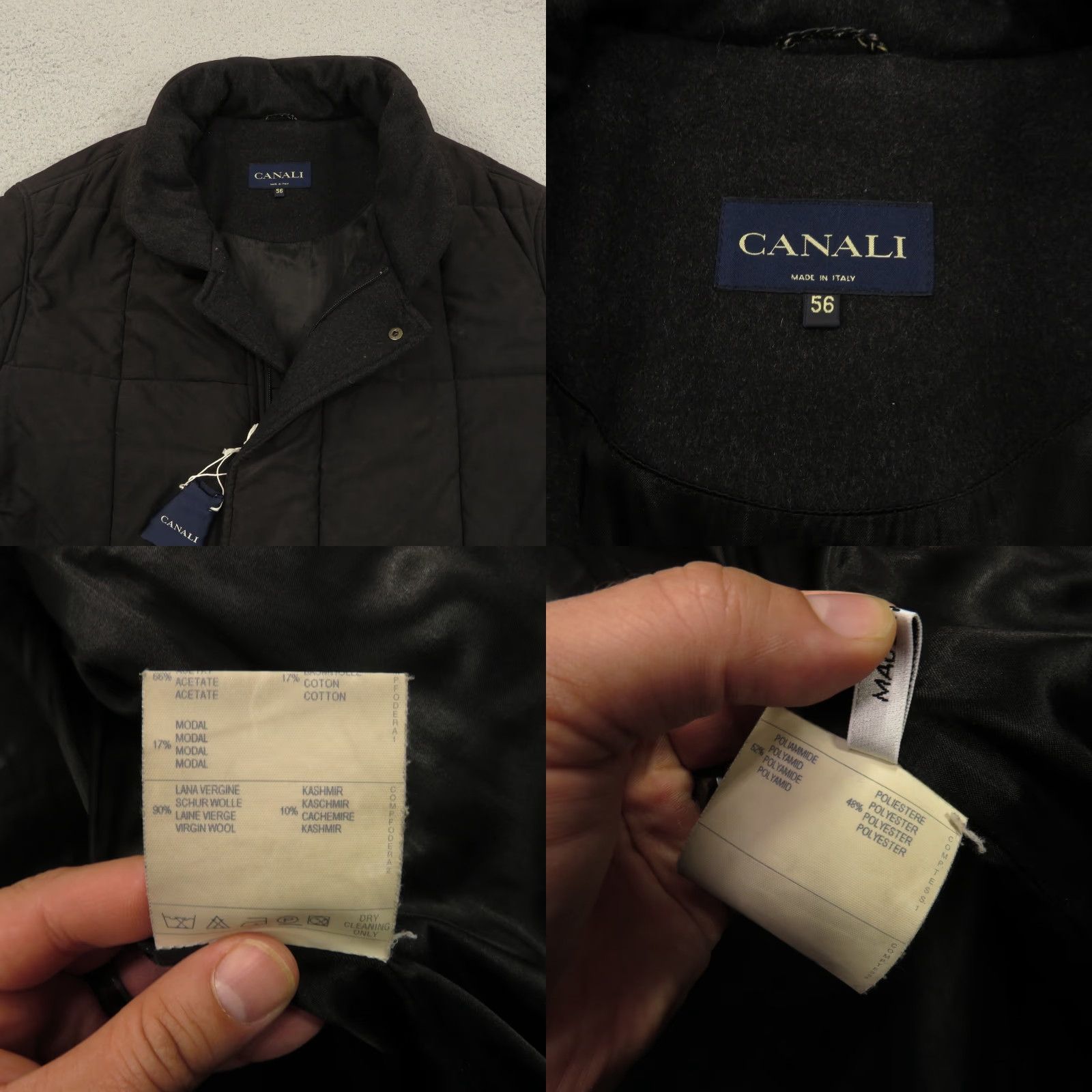 Canali Canali Coat 56 (46R) Cashmere Wool Quilt Lined Rain Puffer Towne Field Jacket Coat Shirt? Size US S / EU 44-46 / 1 - 8 Thumbnail