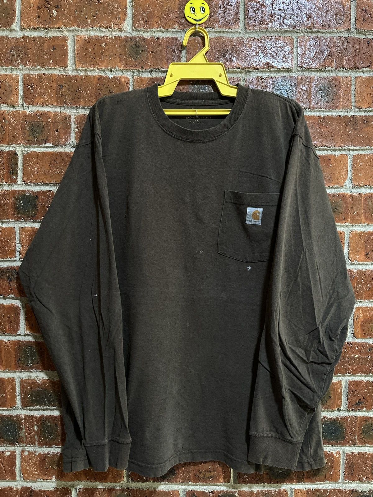 Carhartt Thrashed Vintage Carhartt Long Sleeve Faded Tee Size US XXL / EU 58 / 5 - 1 Thumbnail