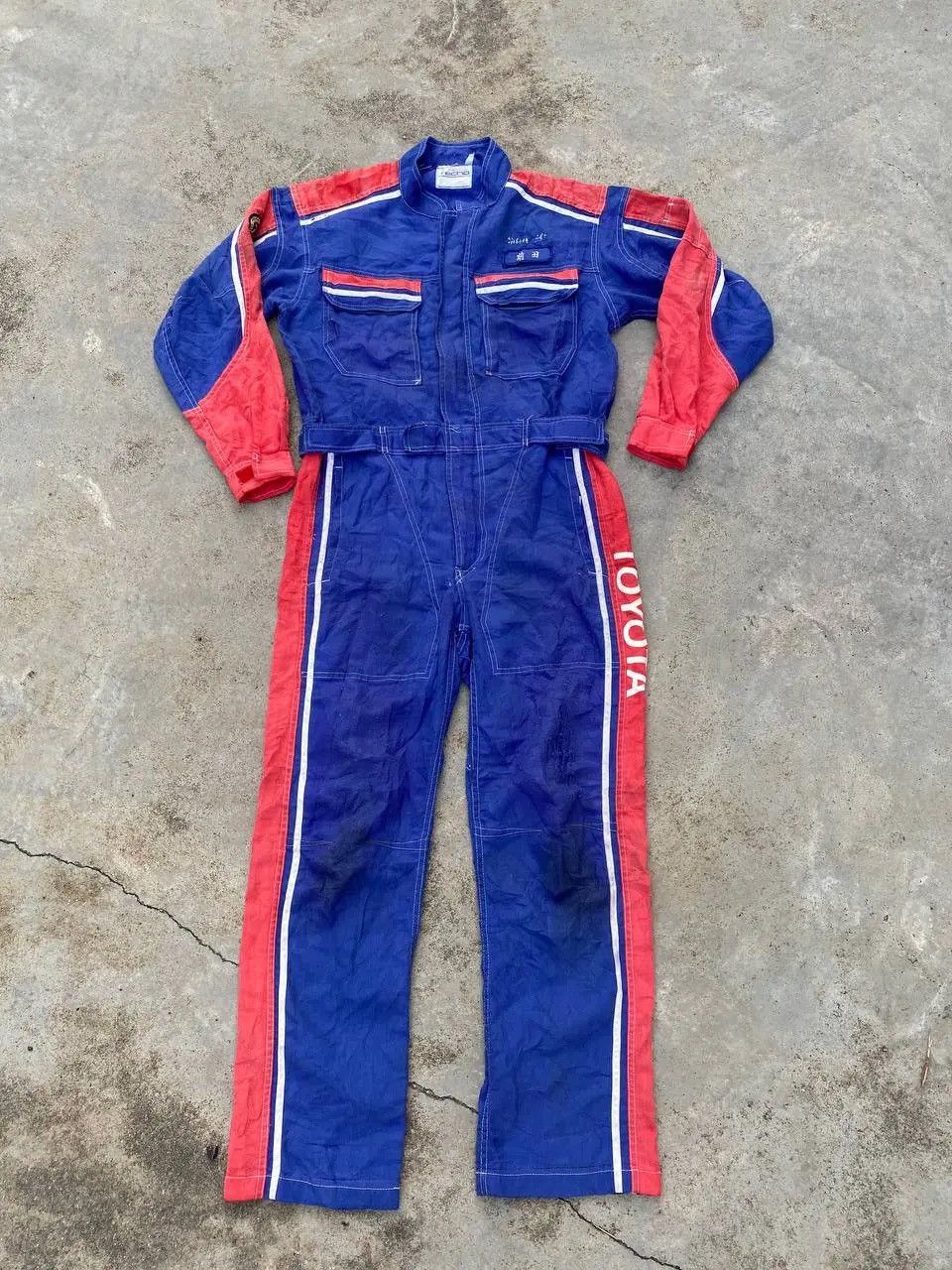 Nissan 🔥Trashed 90s Distressed DESTROYED Toyota PATCHED Coverall Size US L / EU 52-54 / 3 - 4 Thumbnail