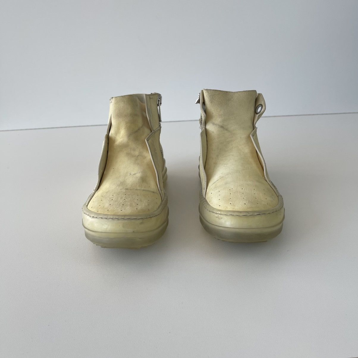 Rick Owens Rick Owens Island Dunk Distressed Hi-Top Zip Sneakers Milk Size US 6 / EU 39 - 3 Thumbnail