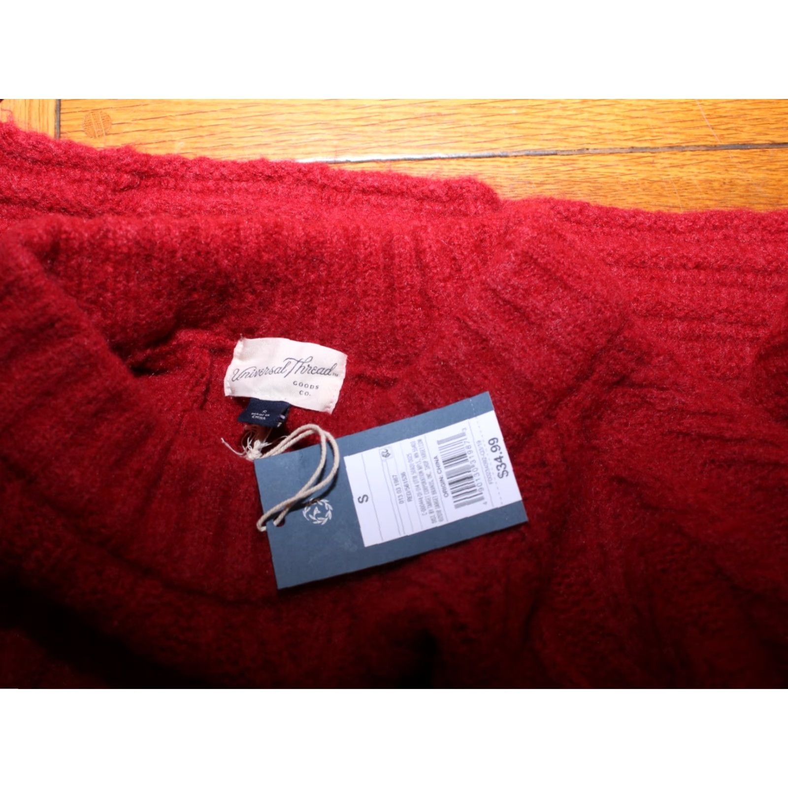 Vintage Universal Thread Sweater Womens Long Sleeves Red Pullover Warm Size S NWT Size S / US 4 / IT 40 - 5 Thumbnail