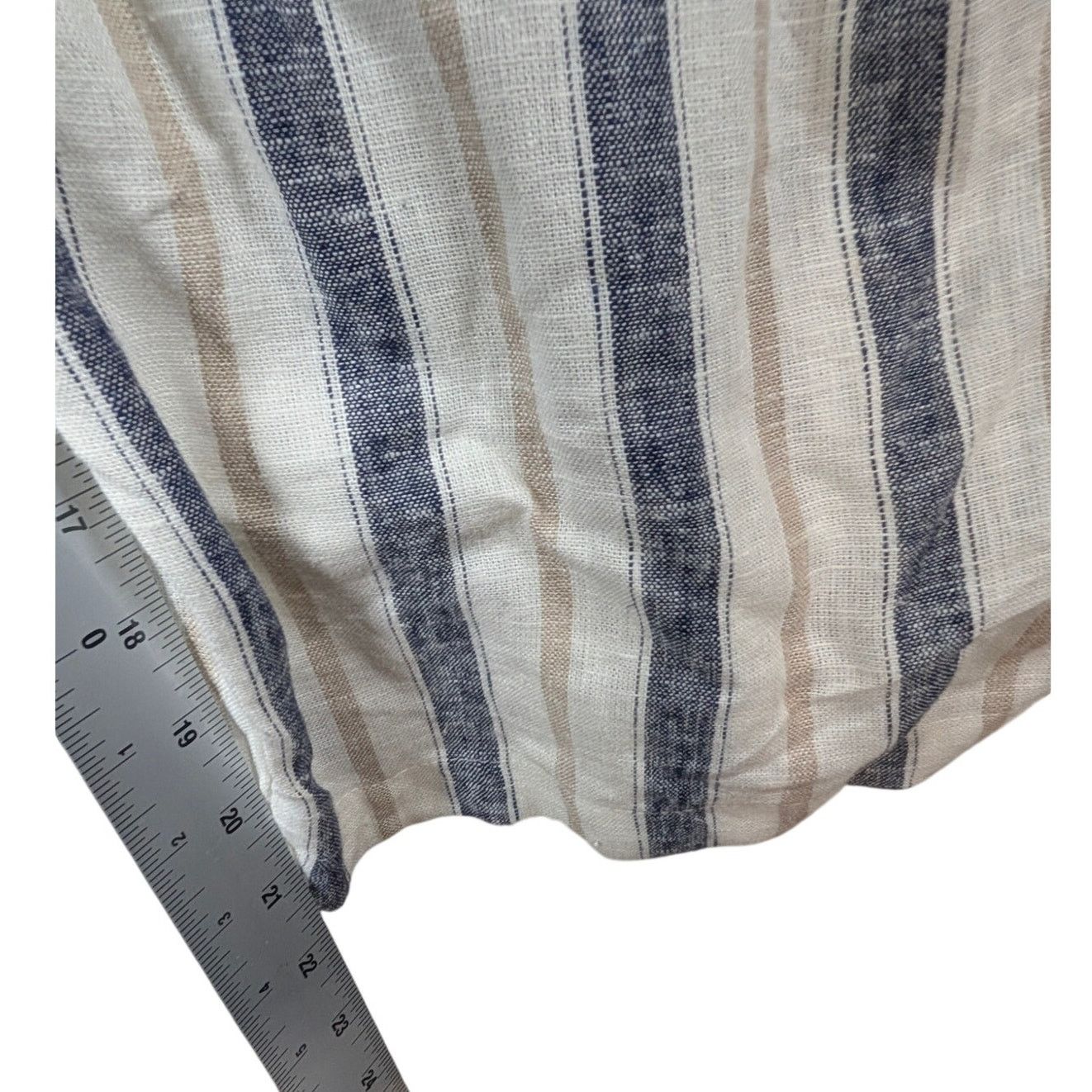 Unknown London Love Tree Linen Stripped Jumpsuit Wide Leg Women’s Size L Size 34" / US 12 / IT 48 - 3 Thumbnail