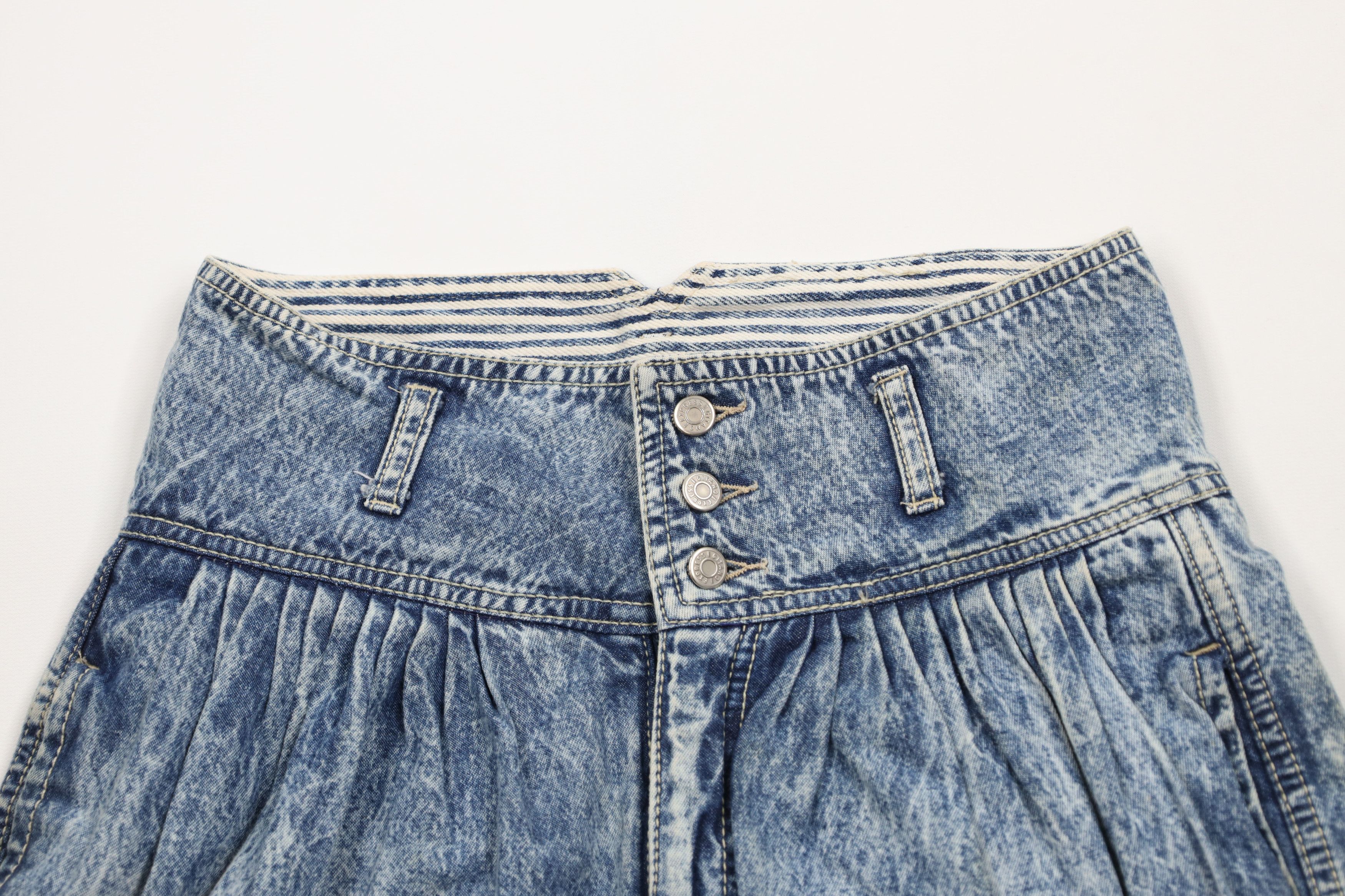 Vintage Vintage 80s Streetwear Acid Wash High Waisted Denim Shorts Size 32" / US 10 / IT 46 - 2 Thumbnail