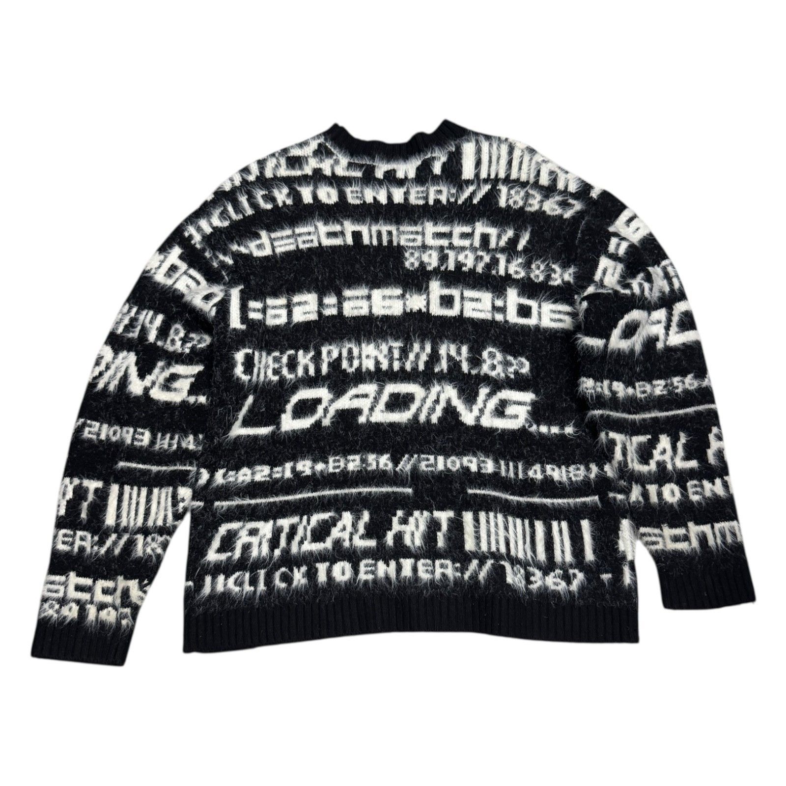Other COLLUSION Faux Mohair Black Streetwear Boxy Sweater Medium Size US M / EU 48-50 / 2 - 2 Thumbnail