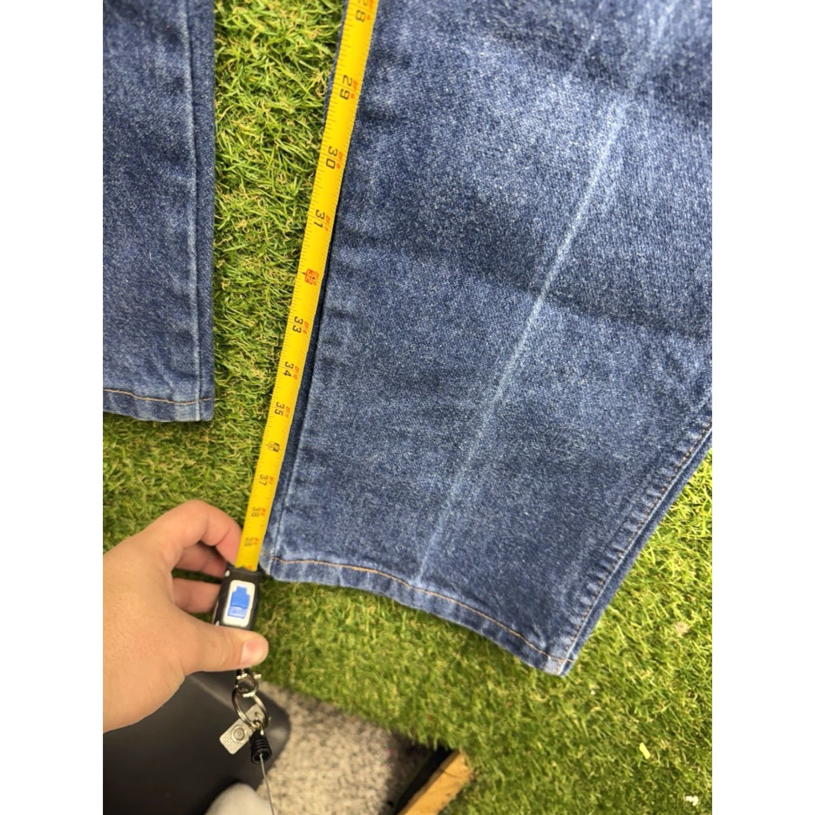 Wrangler Wrangler Jeans Mens 32x40 Slim Seat and Thigh Western Cowboy Cut 936 Denim Blue 5-Pocket Logo Collection Western Mens Jeans Size US 32 / EU 48 - 5 Thumbnail