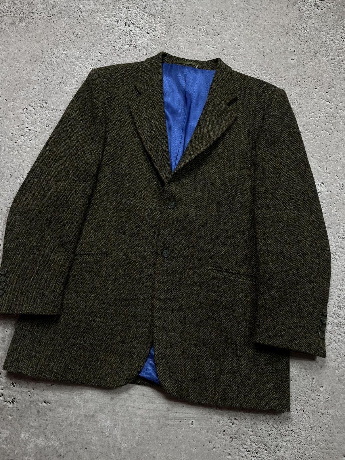 Harris Tweed Harris Tweed wool blazer brown herringbone R44 jacket Size 44R - 5 Thumbnail