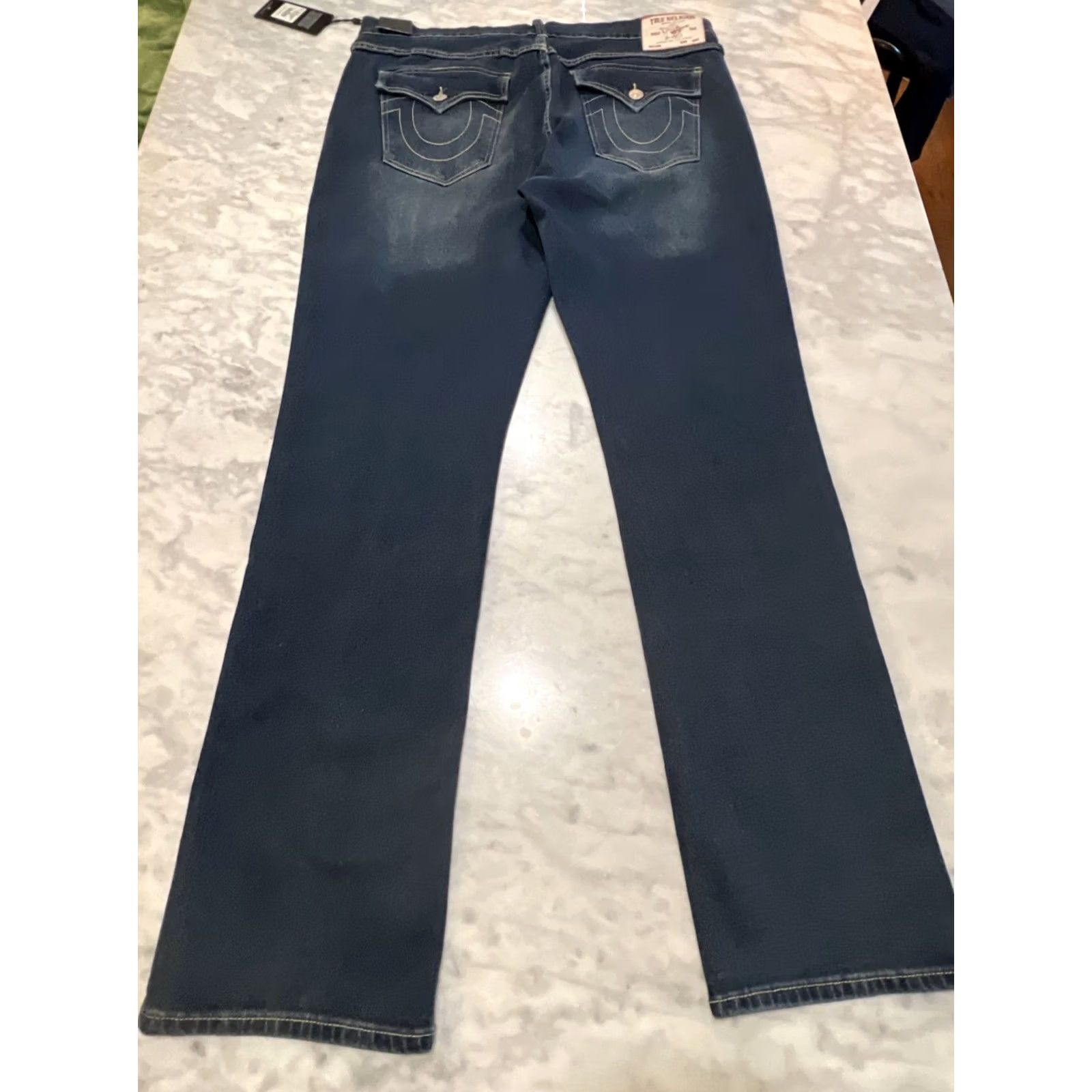 True Religion True Religion Ricky Jeans Men 38 Relax Straight Dark Woodland Wash SN Flap NWT Size US 38 / EU 54 - 4 Thumbnail