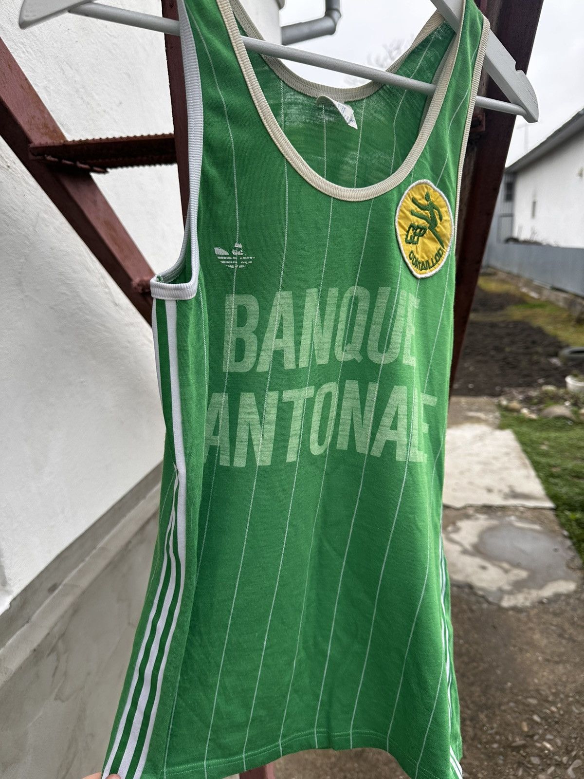 Adidas Vintage 80s Adidas Ventex "CEP Cortaillod" Running Singlet M Size US M / EU 48-50 / 2 - 4 Thumbnail