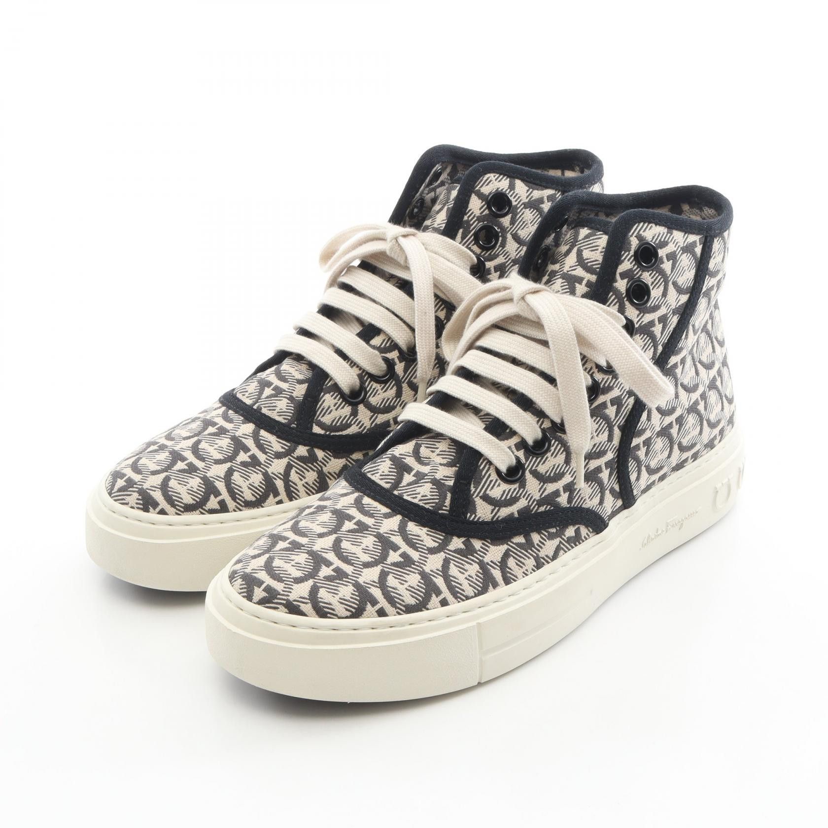 Salvatore Ferragamo Salvatore Ferragamo Salvatore Ferragamo Gancini Canvas Sneakers Textile Shoes DUTY FREE for USA Size ONE SIZE - 1 Thumbnail