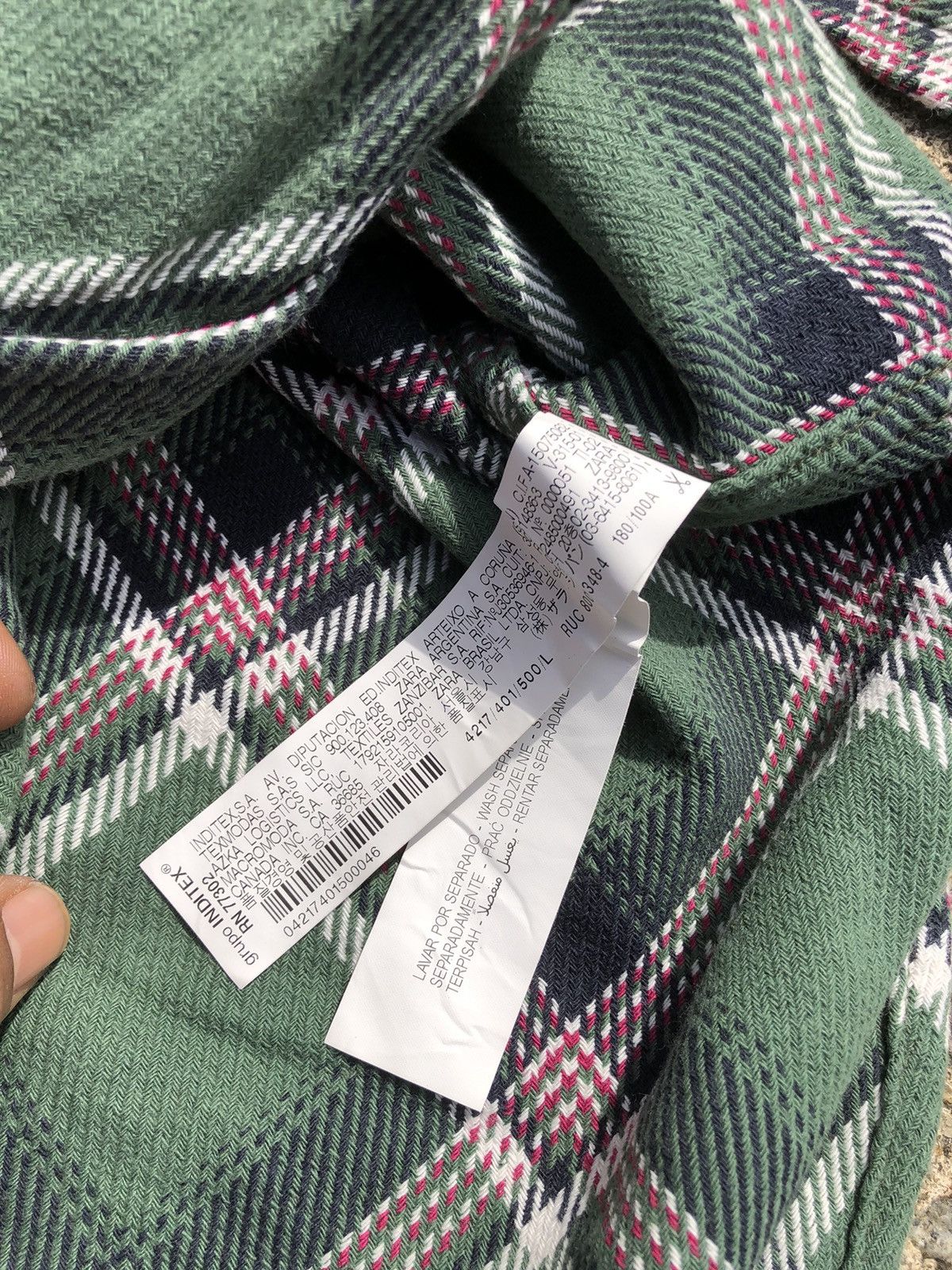 Vintage × Zara Zara Double Pocket Plaid Relaxed Fit Flannel Size US L / EU 52-54 / 3 - 13 Thumbnail
