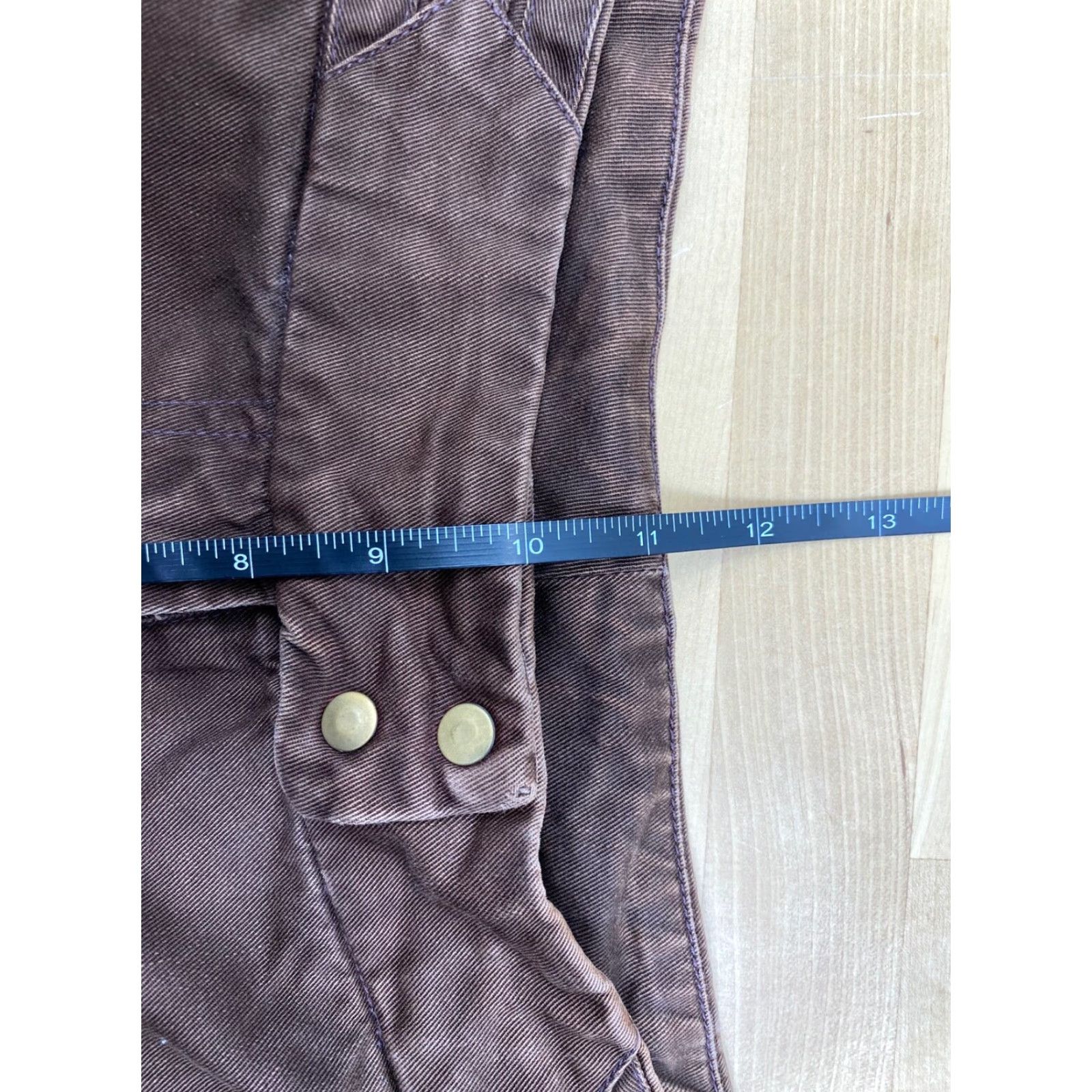 Vintage Clio Pants Dark Brown Size 4 Women Cotton Solid Casual Pants Bra nd Size 27" / US 4 / IT 40 - 4 Thumbnail