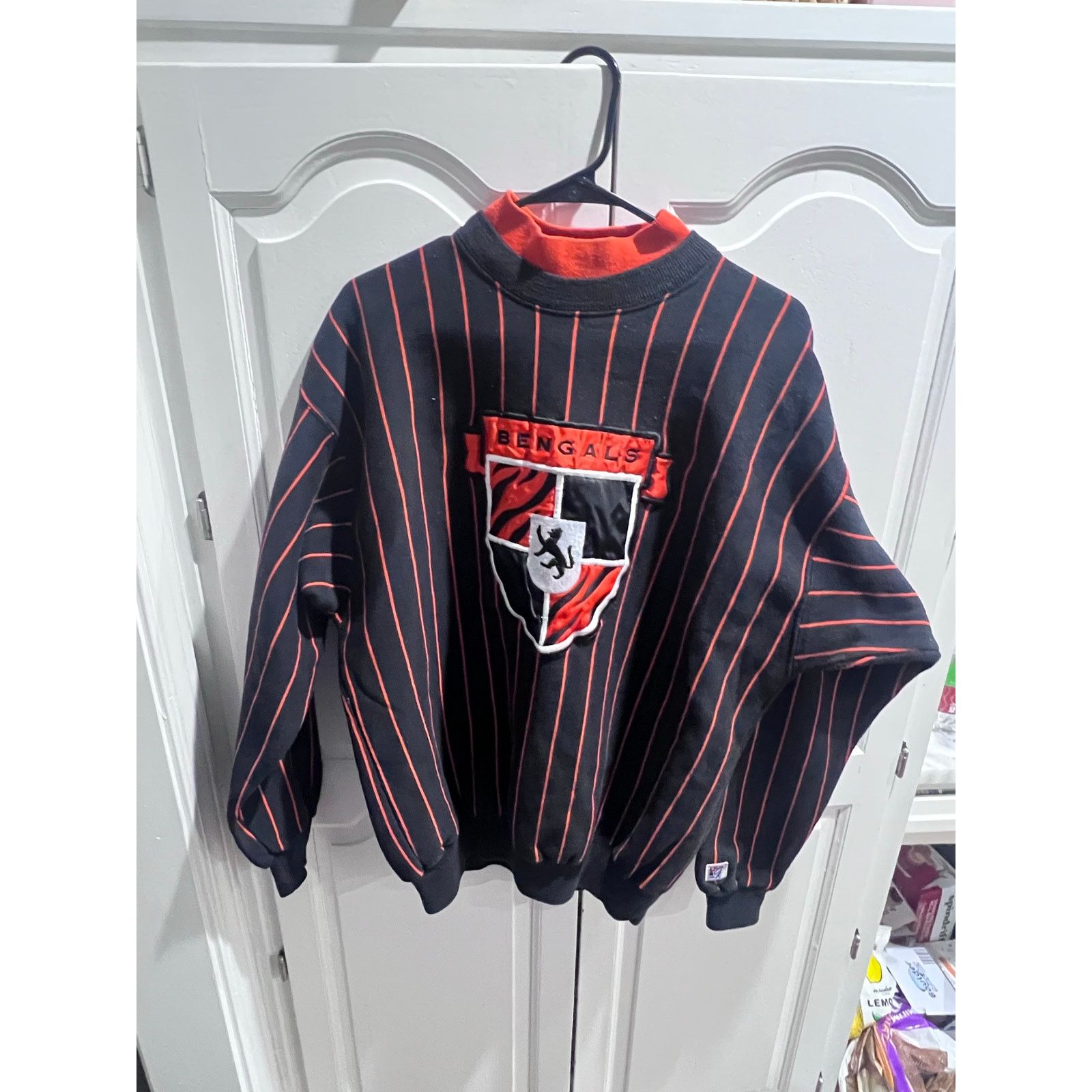 The Game Vintage 90s Cincinnati Bengals Pinstripe Crewneck Sweatshirt Size US XL / EU 56 / 4 - 1 Thumbnail