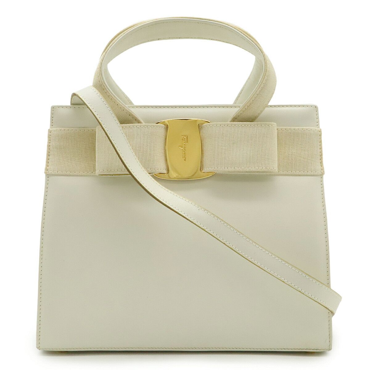 Salvatore Ferragamo Salvatore Ferragamo Salvatore Ferragamo Leather 2way Handbag Leather Shoulder Bag BA214178 DUTY FREE for USA Size ONE SIZE - 1 Thumbnail