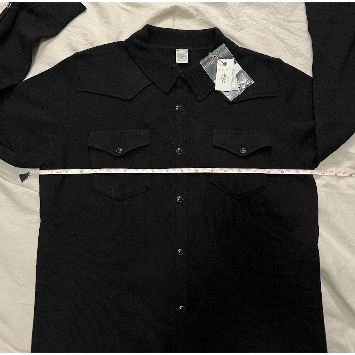 Eleventy Eleventy Platinum Knit Overshirt Size US M In Black Cashmere Size US M / EU 48-50 / 2 - 4 Thumbnail