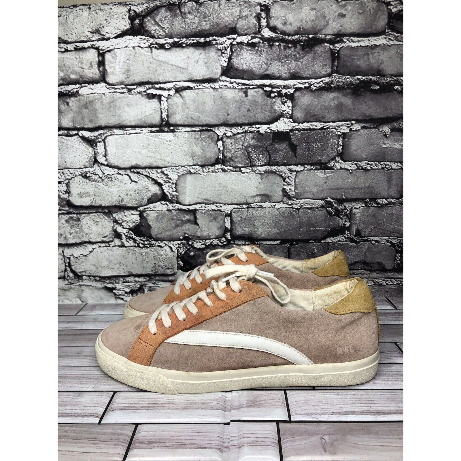 Madewell Madewell Sidewalk Suede Orange Leather Lace Low Top Sneakers Size US 10 / IT 40 - 3 Thumbnail