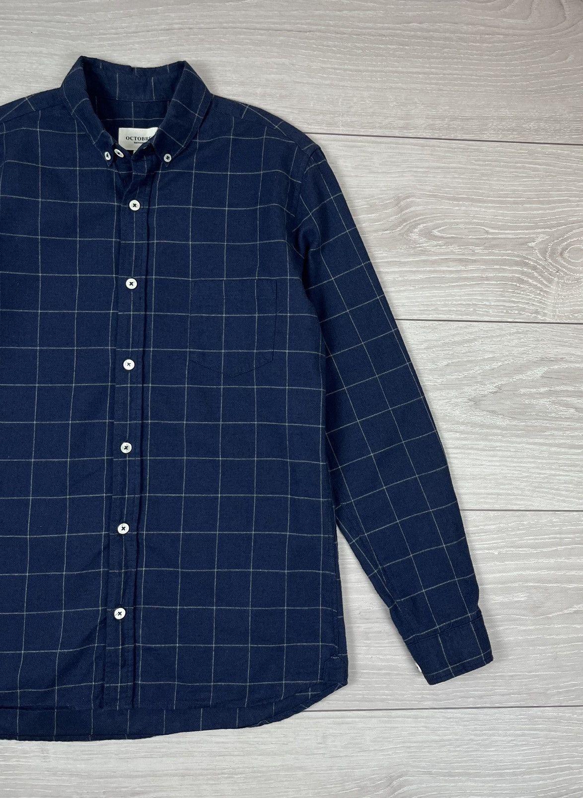 Other Octobre Editions Blue Navy Cotton Button Shirt Size US S / EU 44-46 / 1 - 3 Thumbnail