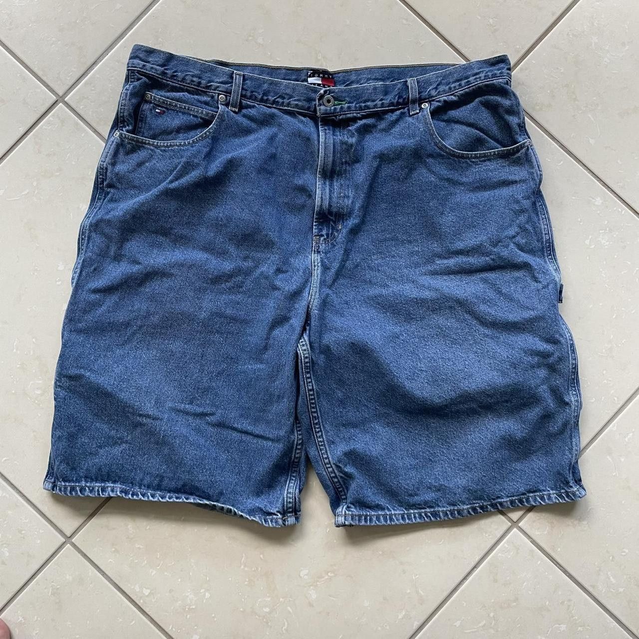 Tommy Hilfiger Vintage Y2K 90's Tommy Baggy Wide Carpenter Jean Shorts Size US 44 / EU 60 - 4 Thumbnail