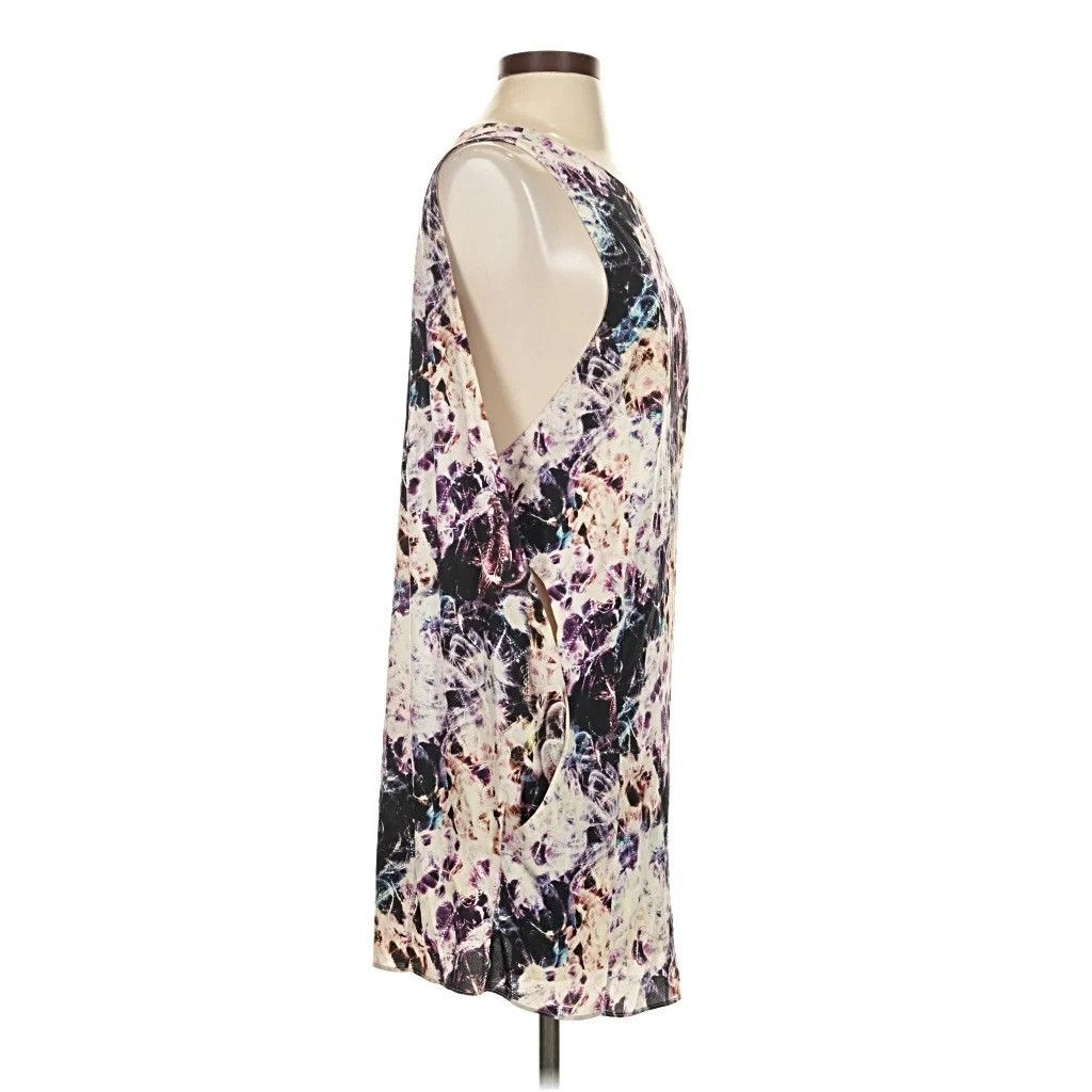 Olivier Theyskens × Theory Theyskens' Theory Dorchid Silk Mini Dress Side Slits 4/38 Size S / US 4 / IT 40 - 10 Thumbnail