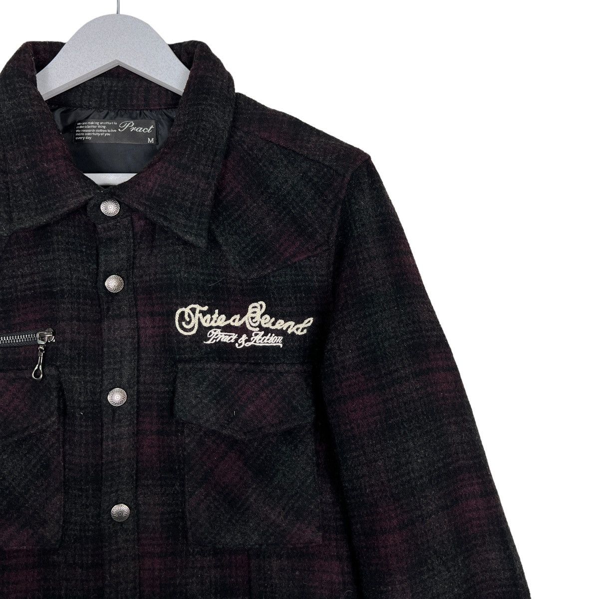 Japanese Brand 🔥 PRACT PLAID WOOL JACKET Size US M / EU 48-50 / 2 - 6 Thumbnail
