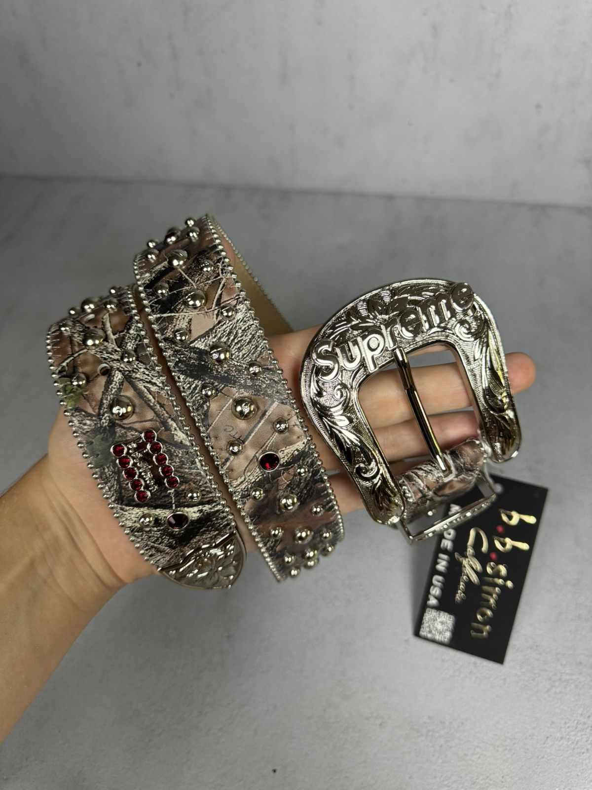 B.B. Simon × Supreme Supreme b.b. Simon Studded Ranger Belt