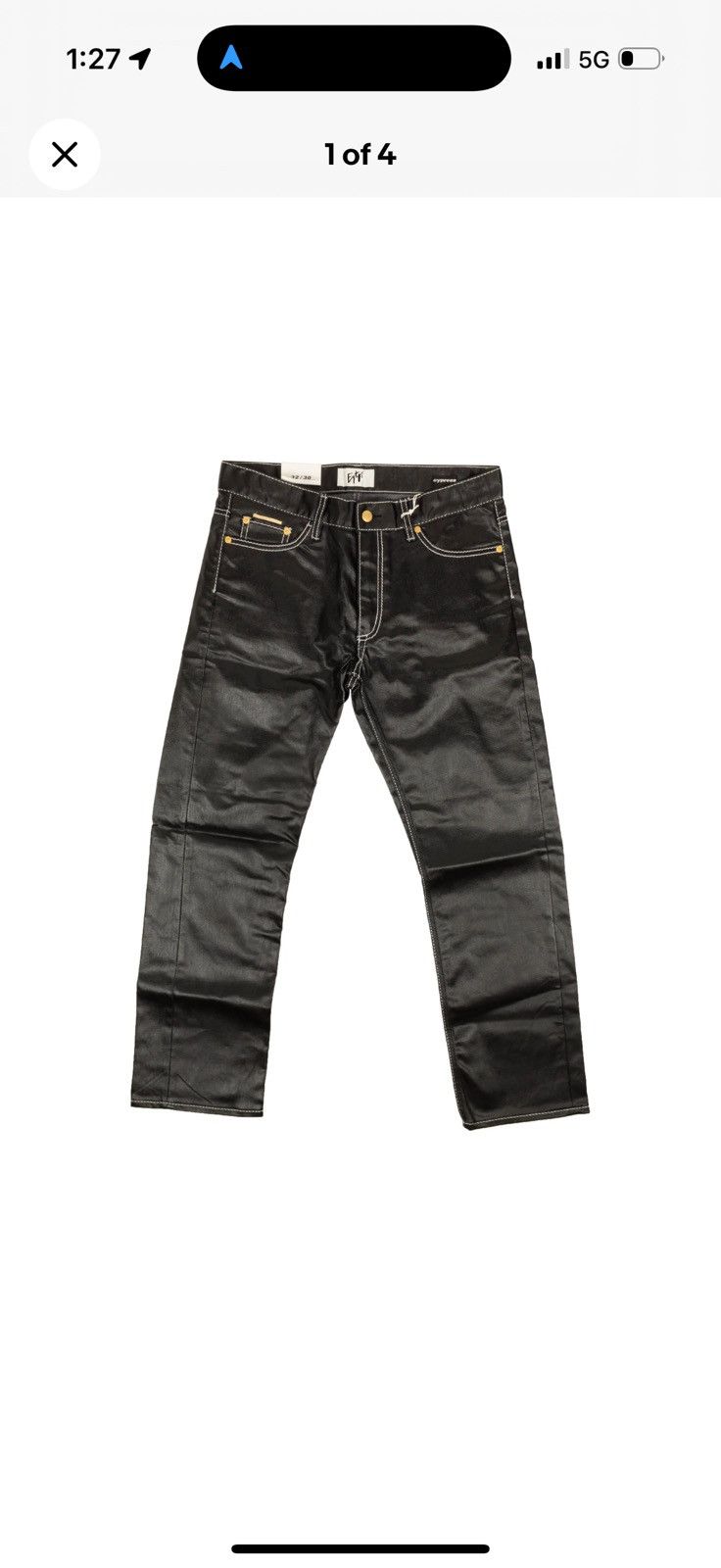 Eytys EYTYS CYPRESS TAR BLACK STRAIGHT FIT JEANS Size US 30 / EU 46 - 11 Thumbnail