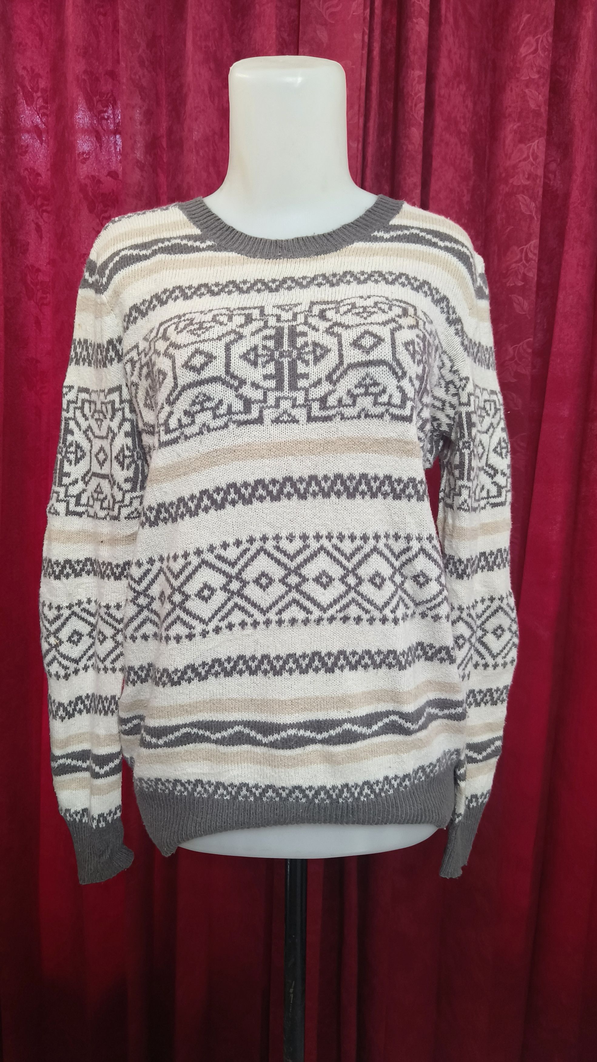 Other LOFT Ethnic Striped Motifs Pattern Knit Wool Sweater Size US M / EU 48-50 / 2 - 8 Thumbnail