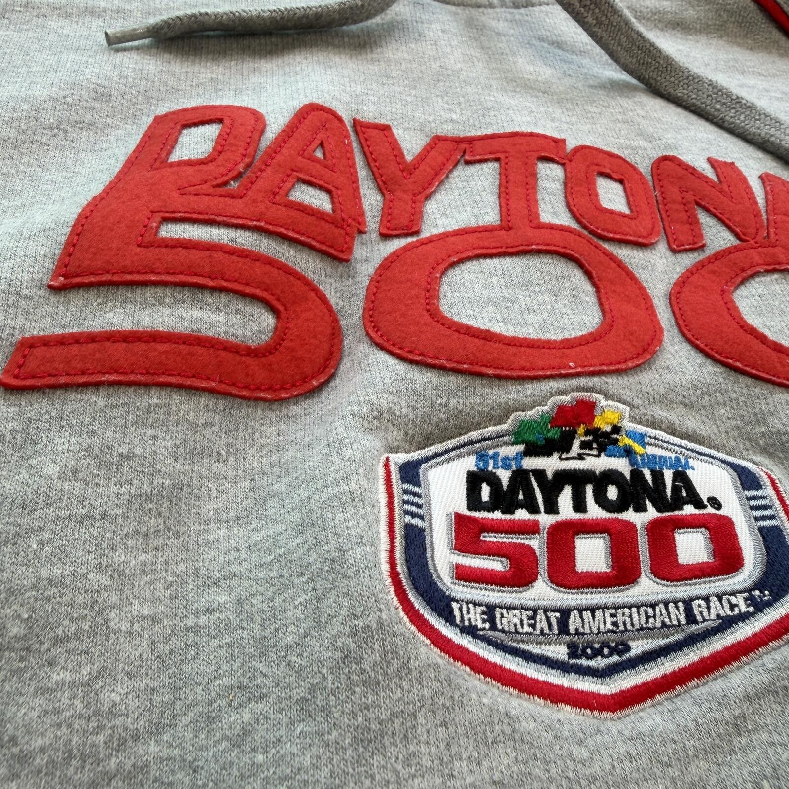 NASCAR Vintage 2005 Daytona 500 NASCAR Racing Hoodie Gray Felt XL Size US XL / EU 56 / 4 - 5 Thumbnail