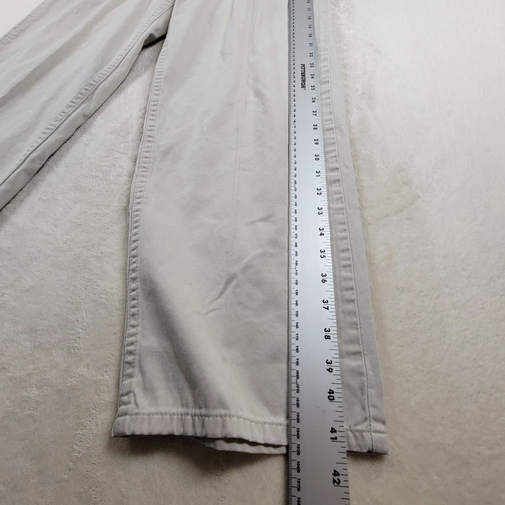Levi's VINTAGE Levis Silvertab Pants Men 30x32 Beige Cream Straight Carpenter Baggy Jeans Hip Hop Womens? Size US 30 / EU 46 - 7 Thumbnail