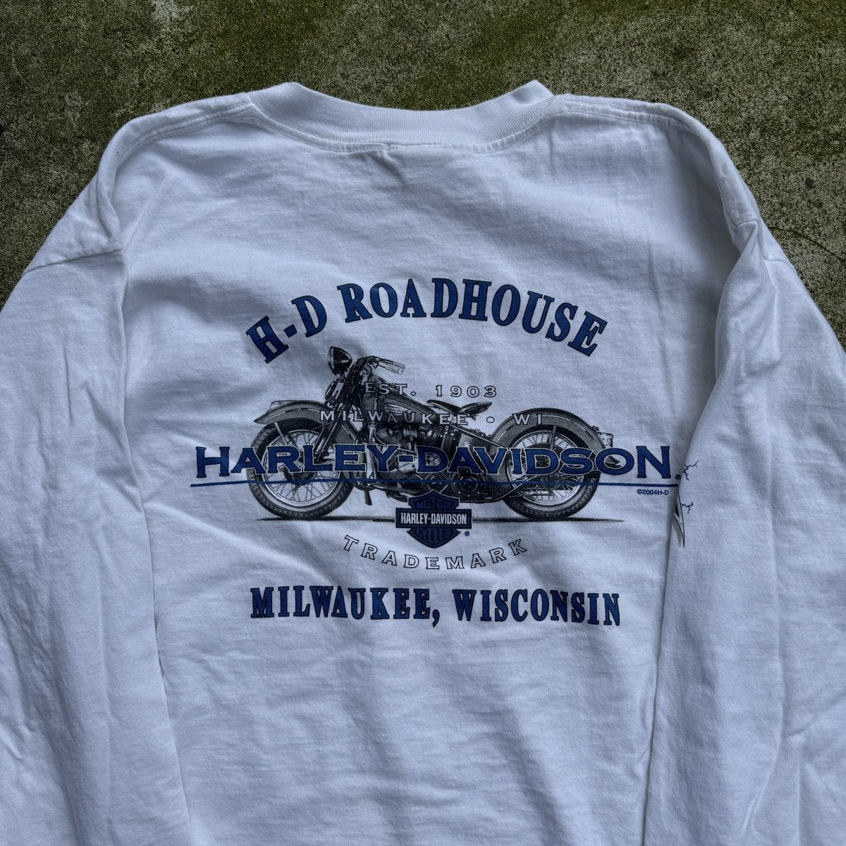 Harley Davidson Vintage Harley Flame Shirt Longsleeve ERD Grunge Biker WCC Size US XL / EU 56 / 4 - 12 Thumbnail