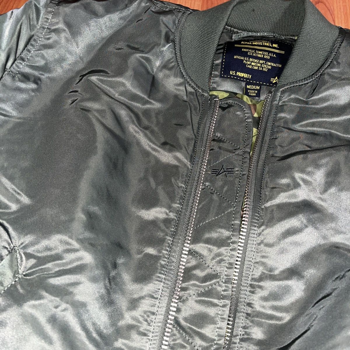 Alpha Industries Vintage Alpha Industries Airborne Camo Lined Bomber Jacket M Size US M / EU 48-50 / 2 - 4 Thumbnail