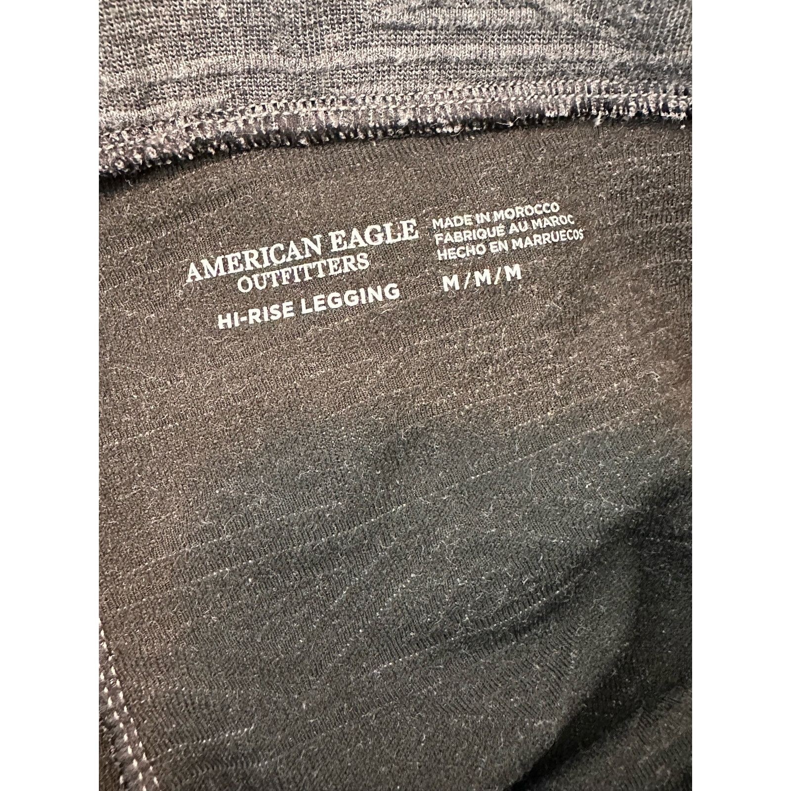 American Eagle Outfitters American Eagle gray textured high rise leggings size M Size 27" / US 4 / IT 40 - 3 Thumbnail