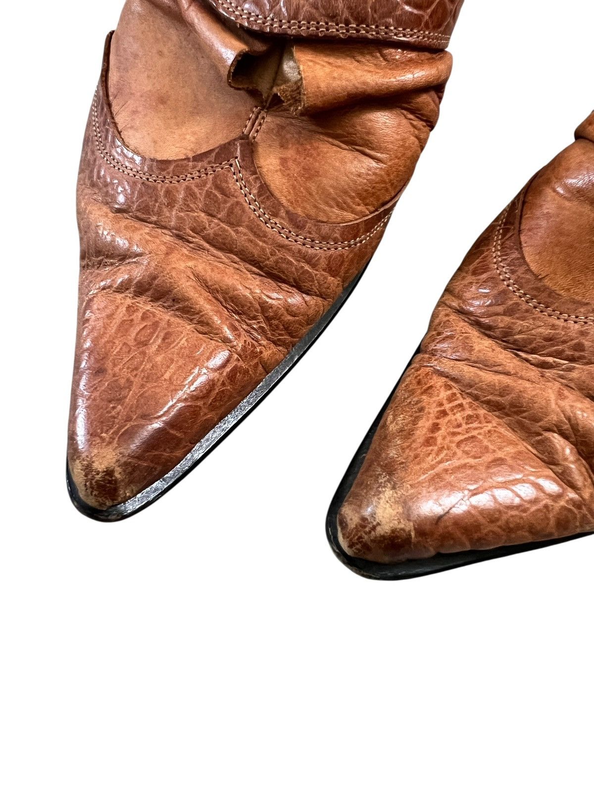 Tornado Mart Tornado Mart Pointed Toe Leather Mule Sandals Size US 8 / EU 41 - 3 Thumbnail