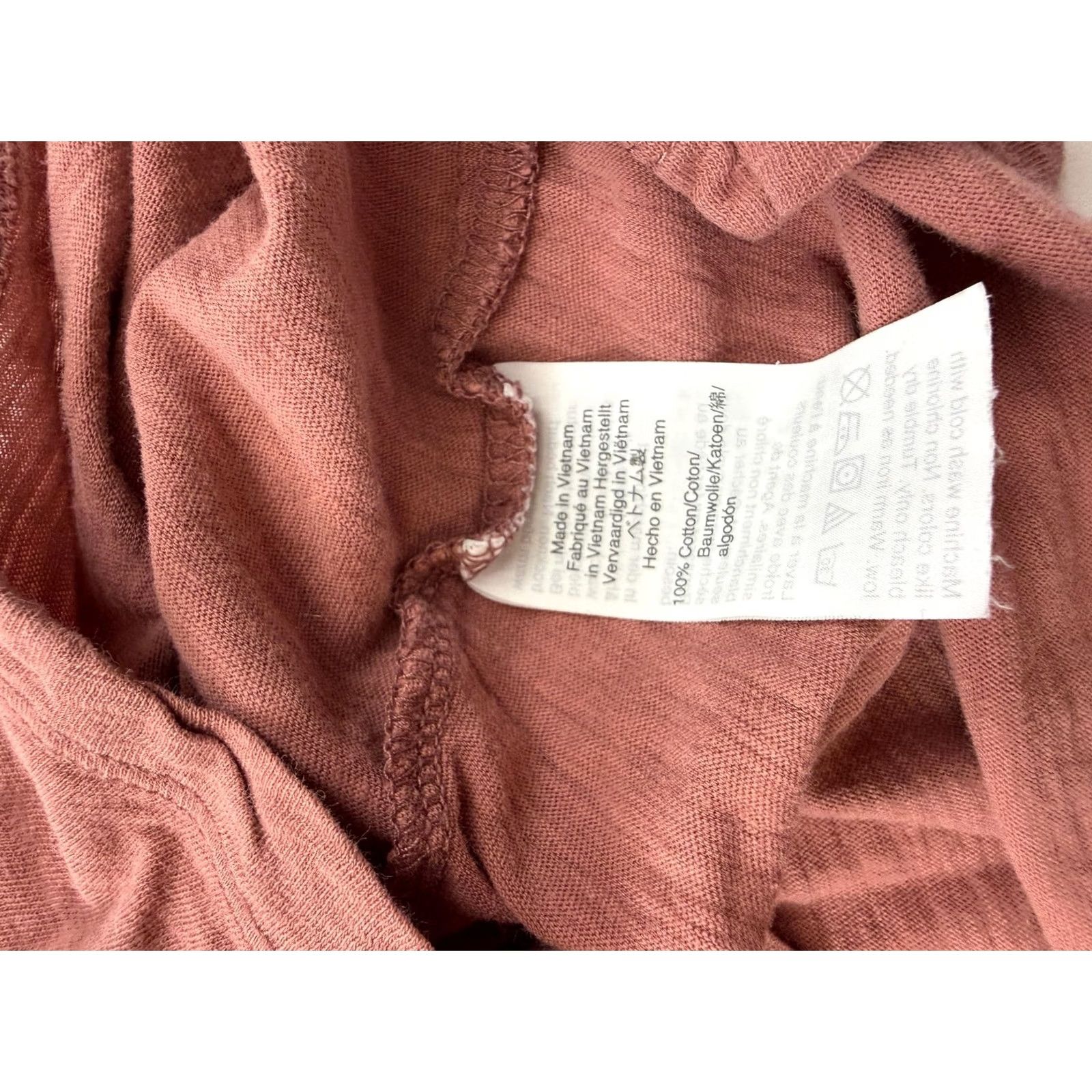 Madewell Madewell Shirt Womens XS Pink V-Neck Short Sleeve Slub Pocket Basic Tee Top Size XS / US 0-2 / IT 36-38 - 4 Thumbnail