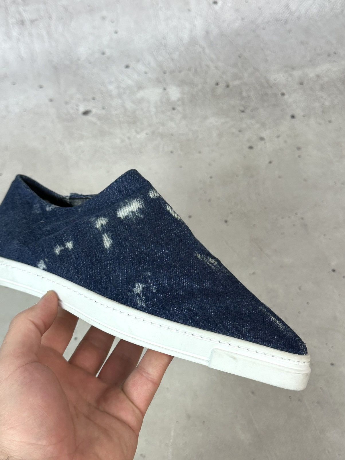 Stella McCartney Stella McCartney Blue Denim Made in Italy Slip-on Sneakers Size US 7 / IT 37 - 9 Thumbnail