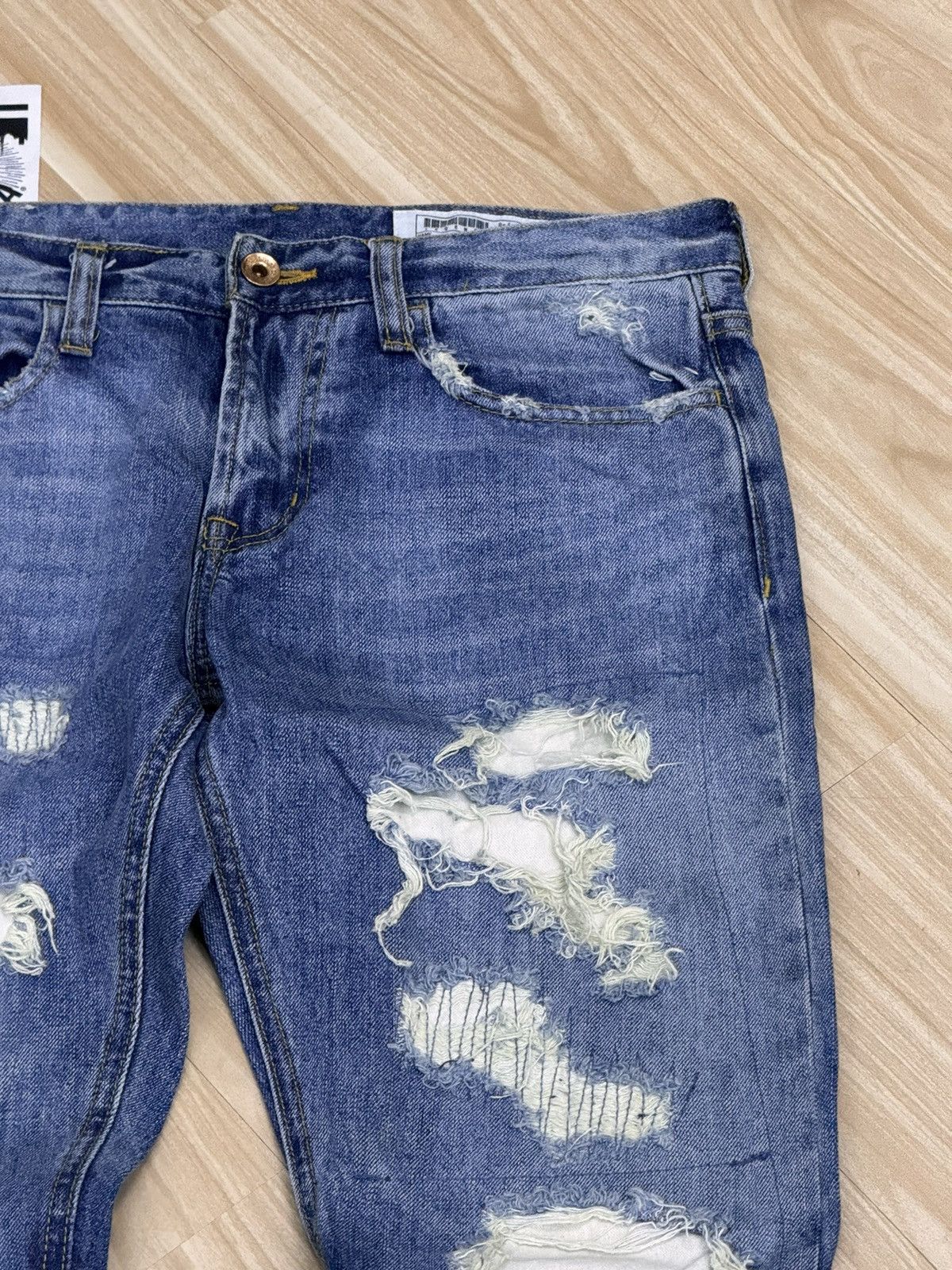 Japanese Brand Legenda Tokyo Denim Jeans Rags size 32 Size 32" / US 10 / IT 46 - 7 Thumbnail