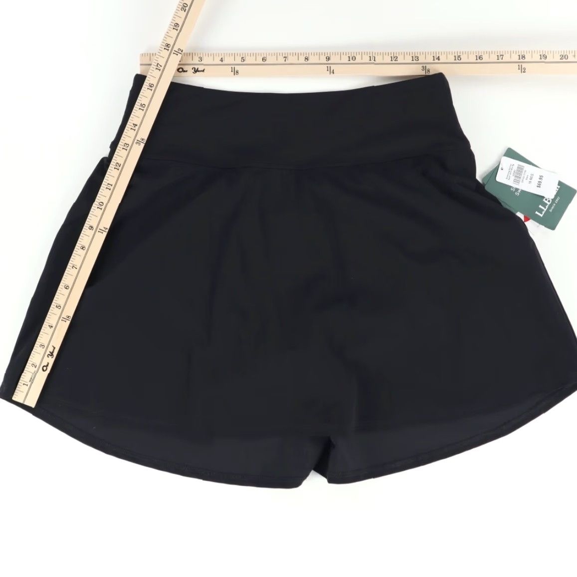 Lands' End Lands End Women's 16 Black High Stretch Slimming Swim Skirt Nylon Woven Athletic Shorts Adult Regular Size 38" / US 16 / IT 52 - 3 Thumbnail