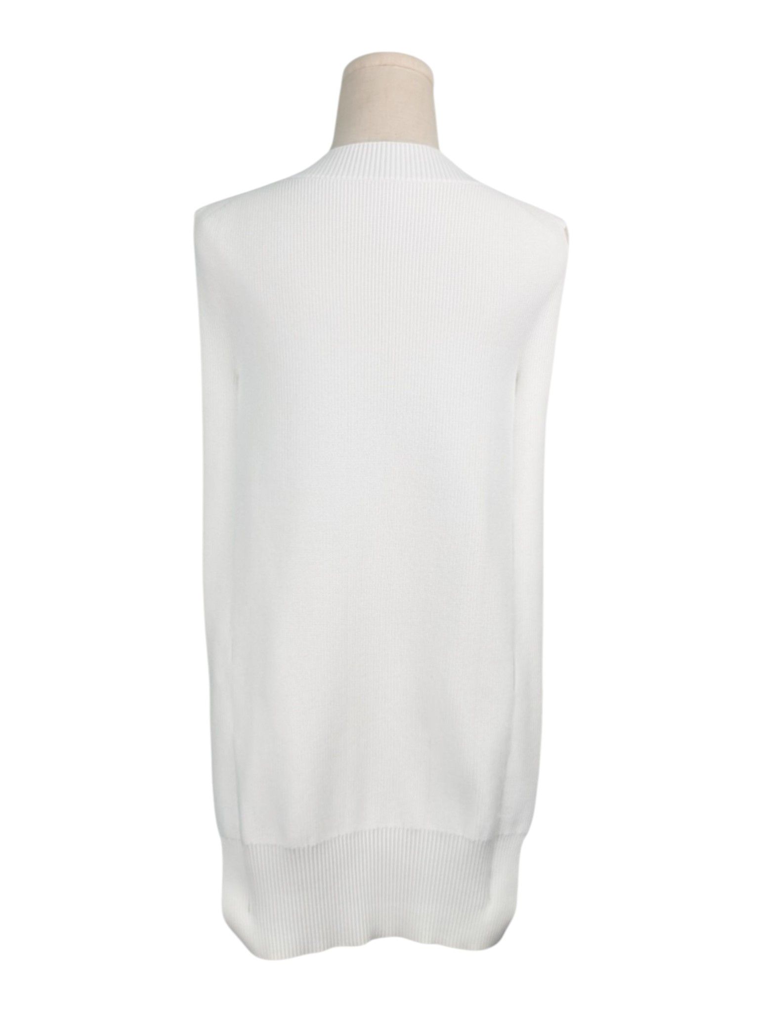 Sacai Sacai Cream Knitted Top with Cotton Sides and Front Pockets Size S / US 4 / IT 40 - 2 Thumbnail