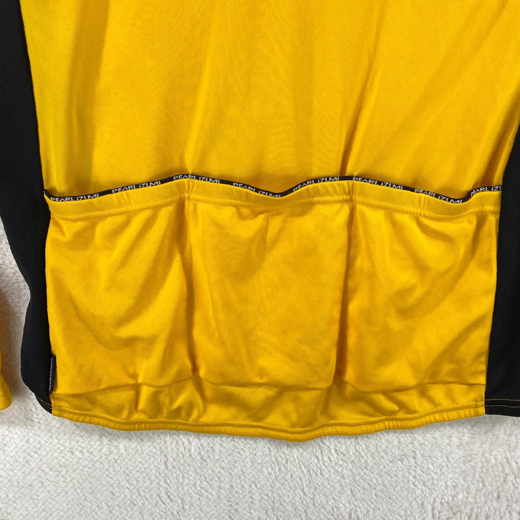 PEARL iZUMi Pearl Izumi Men Shirt XL Cycling Bicycle Jersey Yellow Black Long Sleeve 3/4 Zip Size US XL / EU 56 / 4 - 5 Thumbnail
